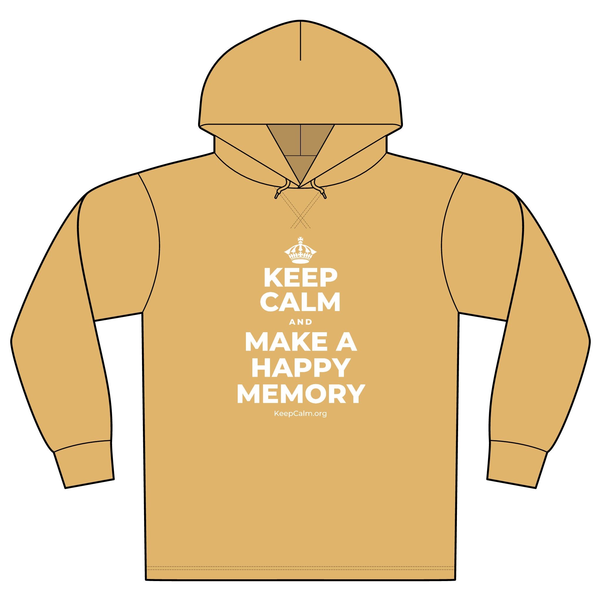 KEEP CALM AND MAKE A HAPPY MEMORY Organic Hoodie Tee