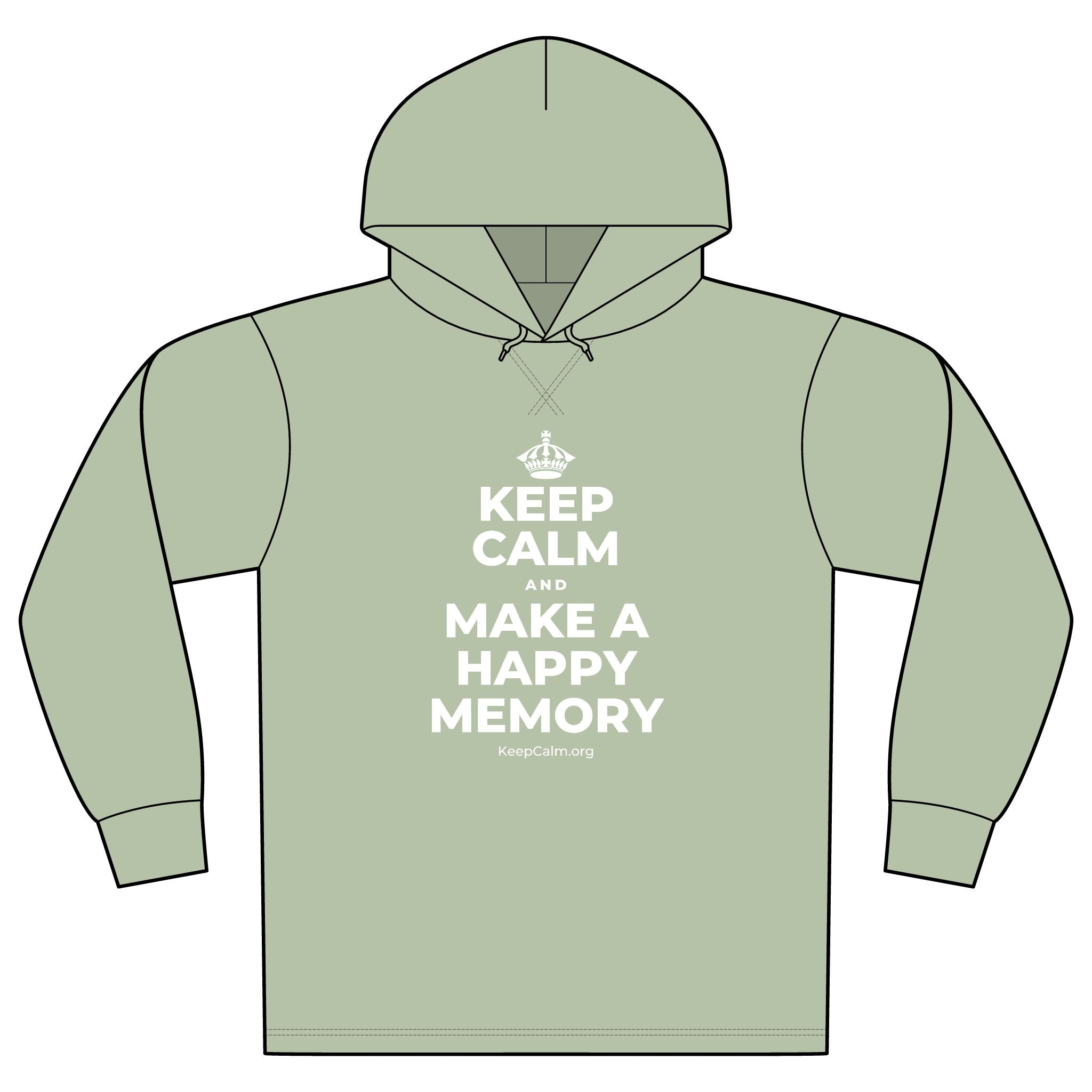 KEEP CALM AND MAKE A HAPPY MEMORY Organic Hoodie Tee