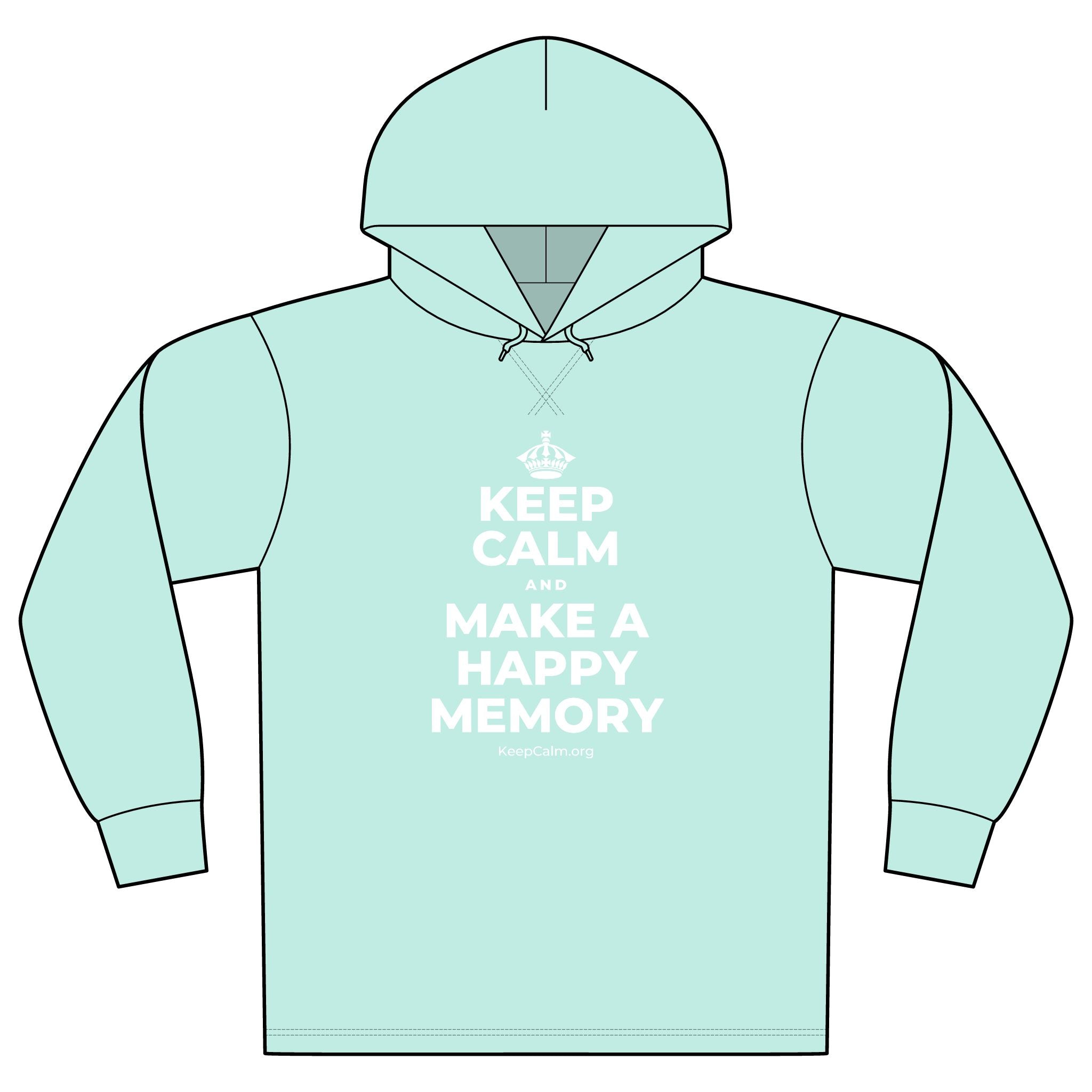 KEEP CALM AND MAKE A HAPPY MEMORY Organic Hoodie Tee