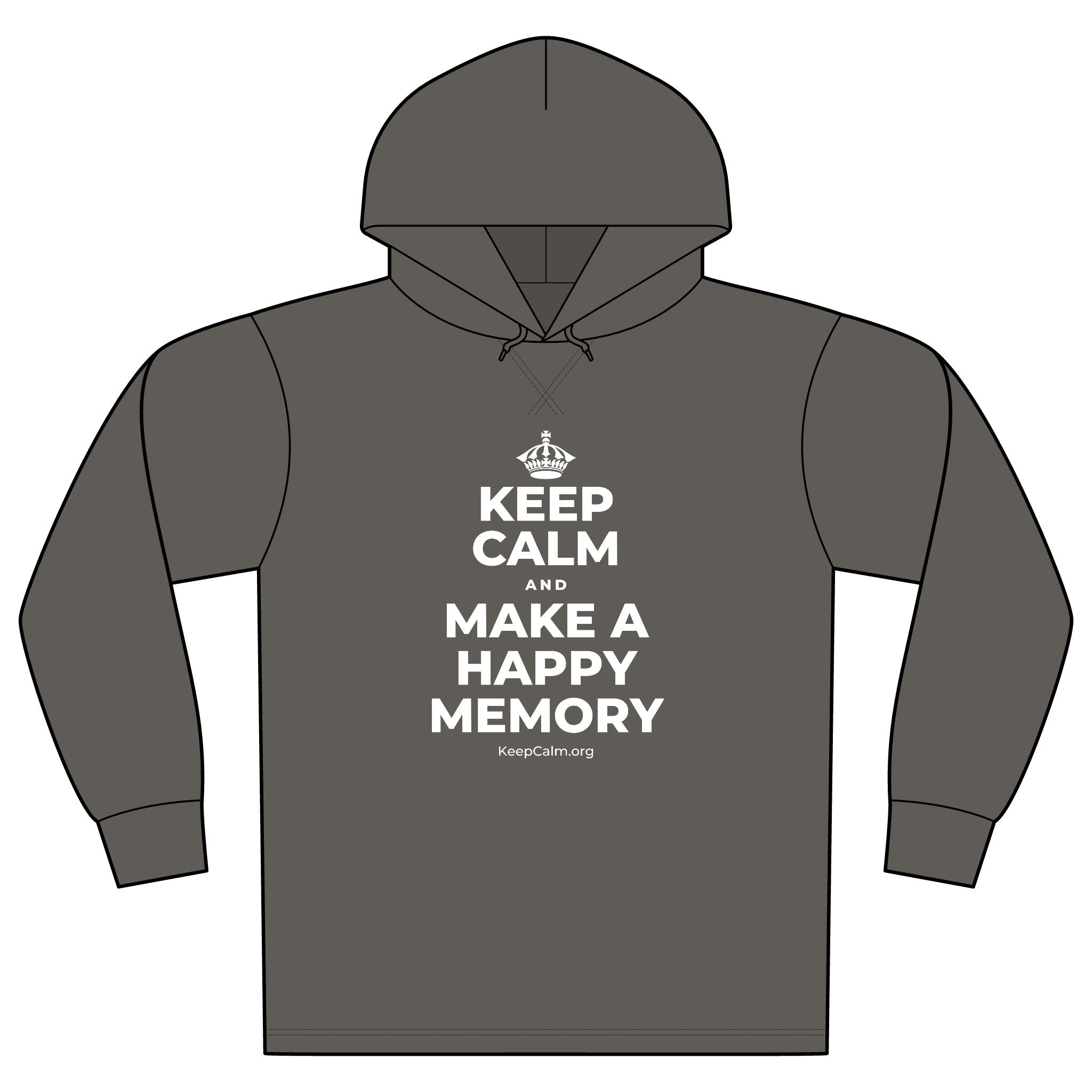 KEEP CALM AND MAKE A HAPPY MEMORY Organic Hoodie Tee