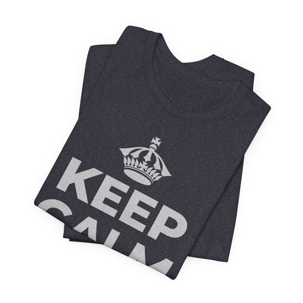 KEEP CALM AND 相信好事正在路上 T-Shirt (White–Asphalt)