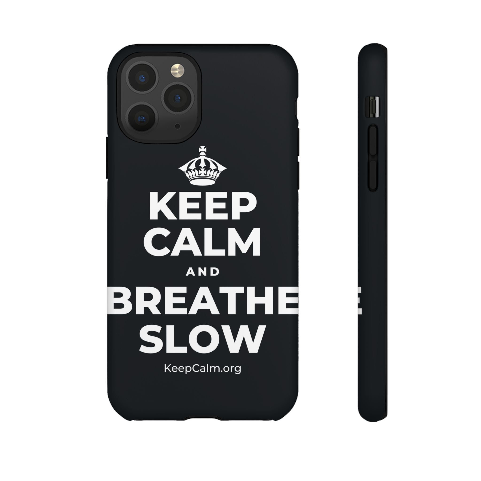 KEEP CALM AND BREATHE SLOW Phone Case (Dark)
