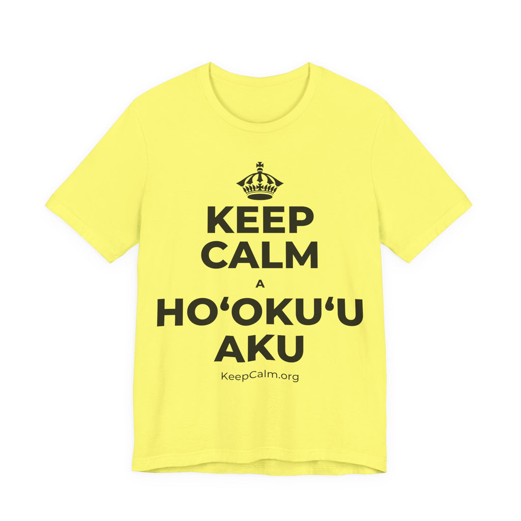 KEEP CALM A HOʻOKUʻU AKU T-Shirt (Soft Cream–Heather Mauve)