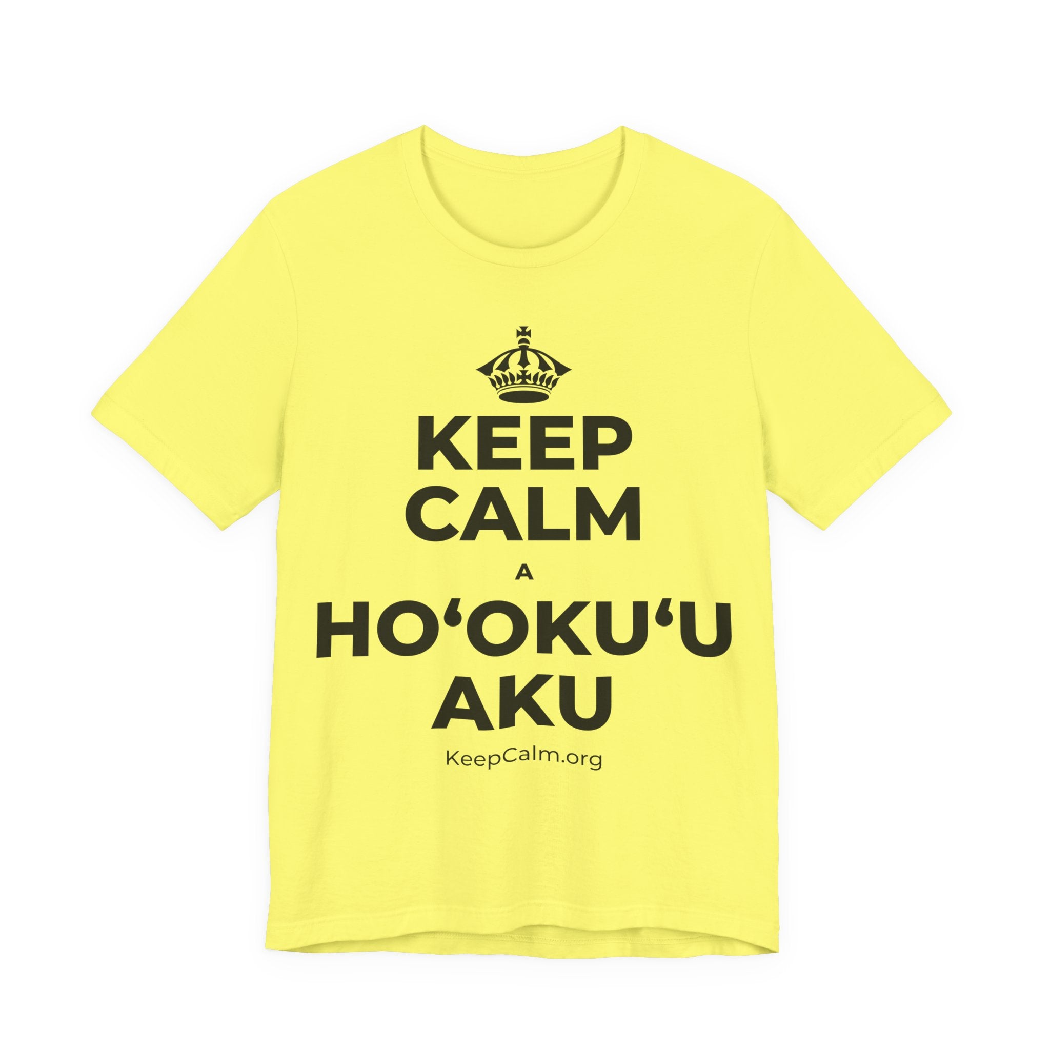 KEEP CALM A HOʻOKUʻU AKU T-Shirt (Soft Cream–Heather Mauve)