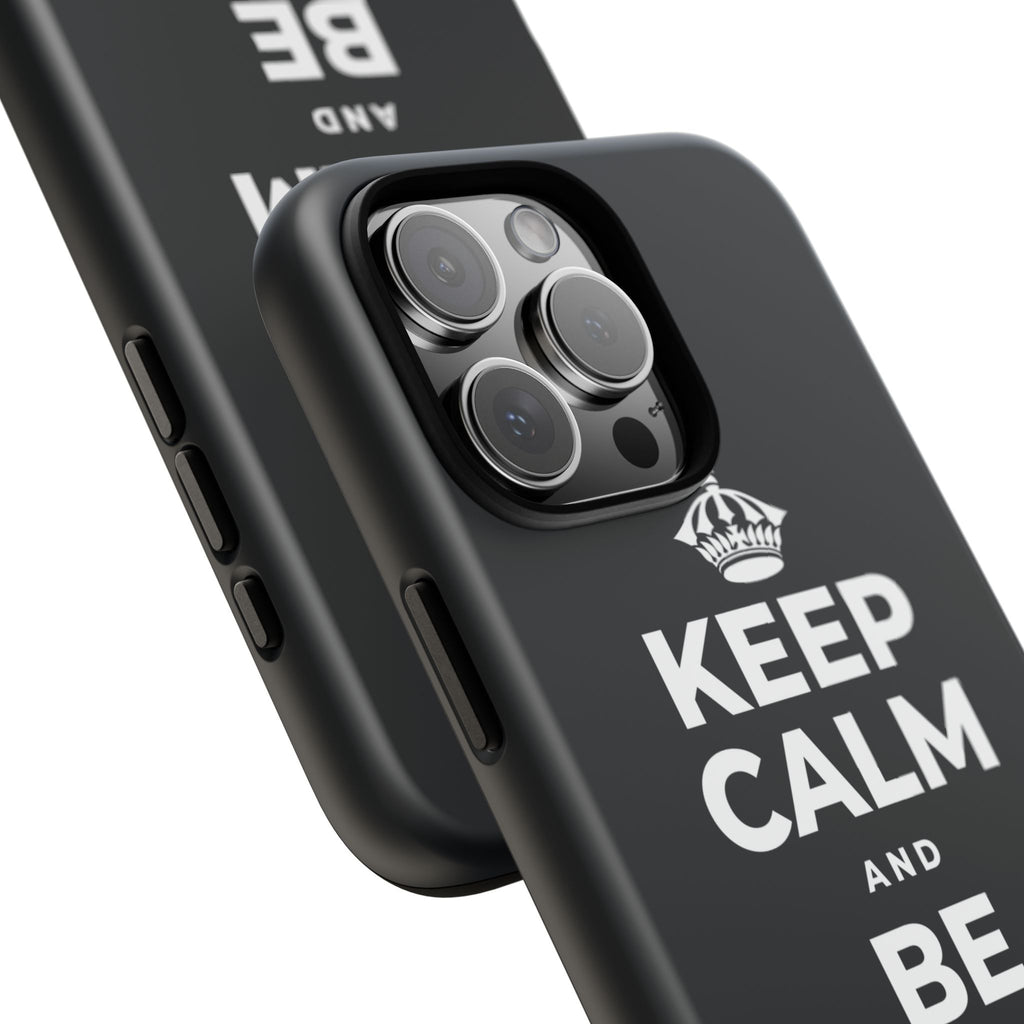 KEEP CALM AND BE STRONG LIKE A 🦕 Phone Case (Dark)