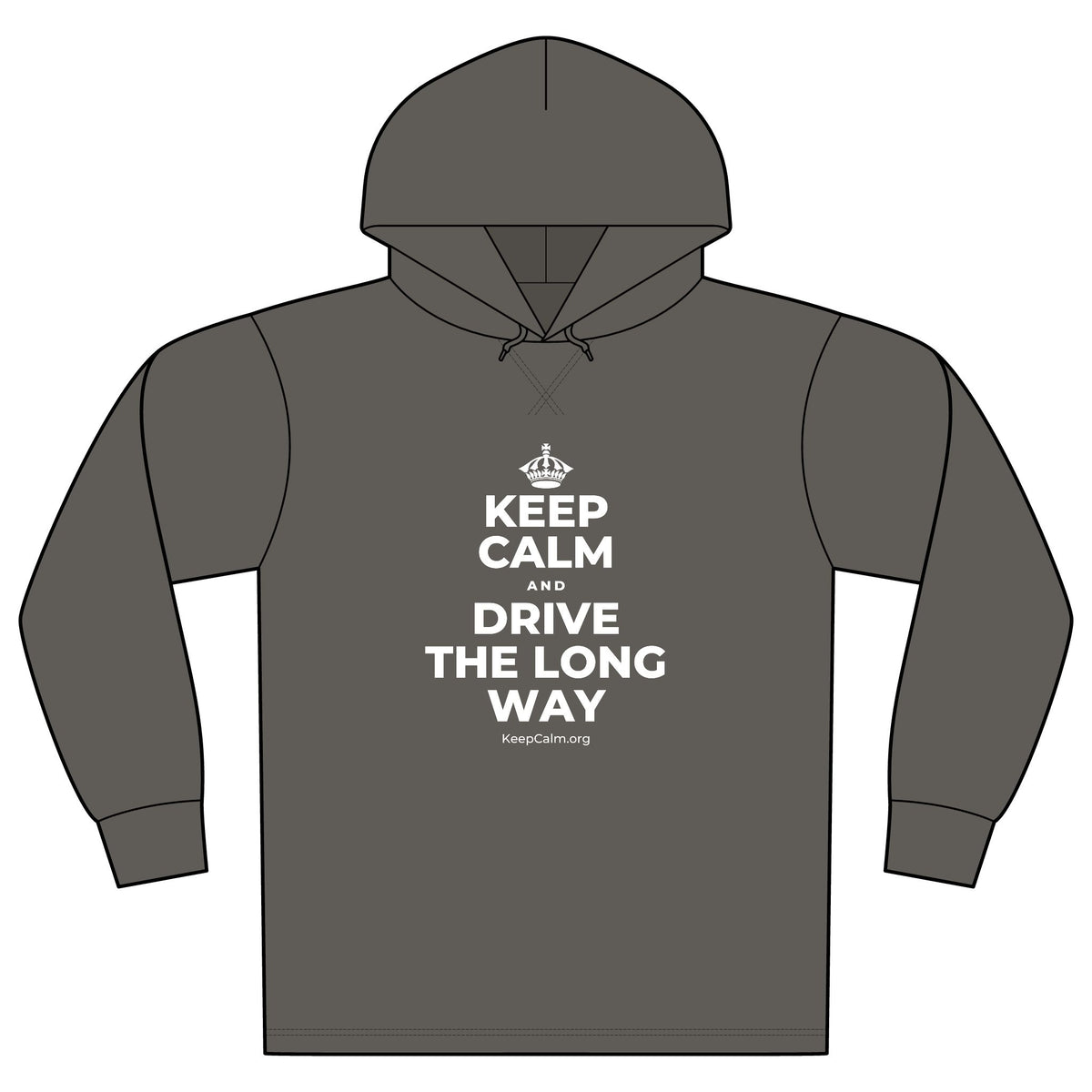 KEEP CALM AND DRIVE THE LONG WAY Organic Hoodie Tee