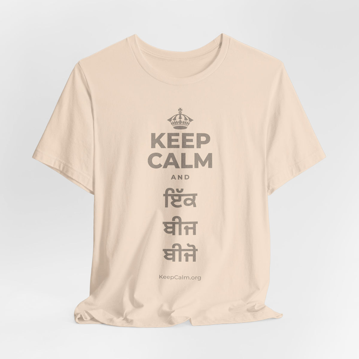 KEEP CALM AND ਇੱਕ ਬੀਜ ਬੀਜੋ T-Shirt (Soft Cream–Heather Mauve)