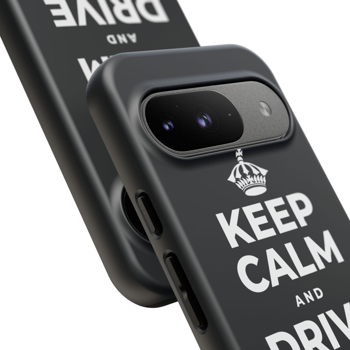 KEEP CALM AND DRIVE THE LONG WAY Phone Case (Dark)
