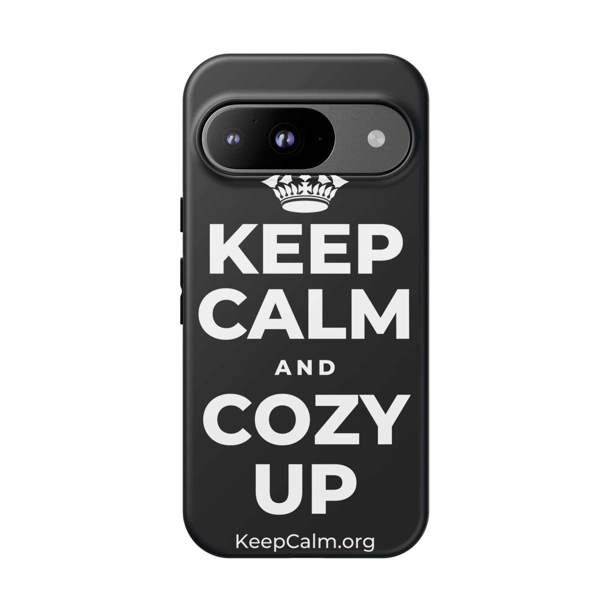 KEEP CALM AND COZY UP Phone Case (Dark)