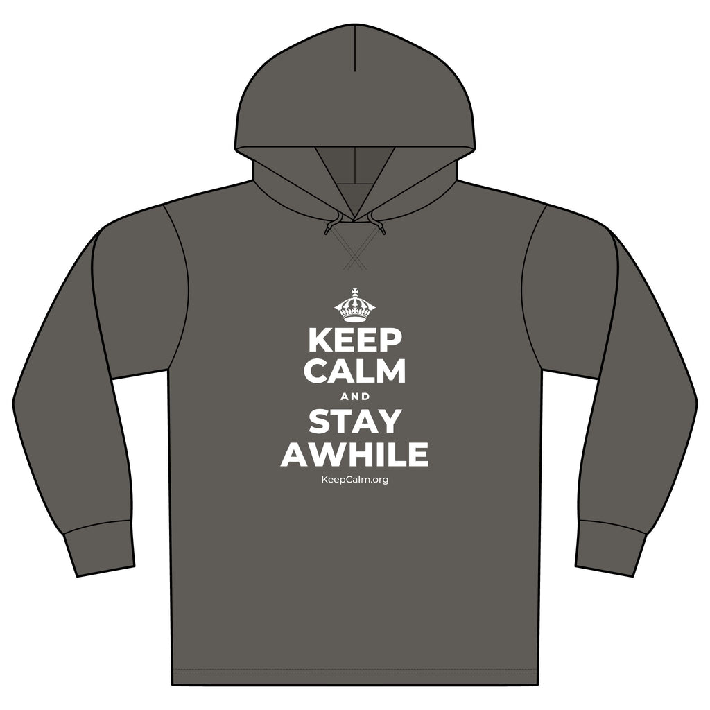 KEEP CALM AND STAY AWHILE Organic Hoodie Tee