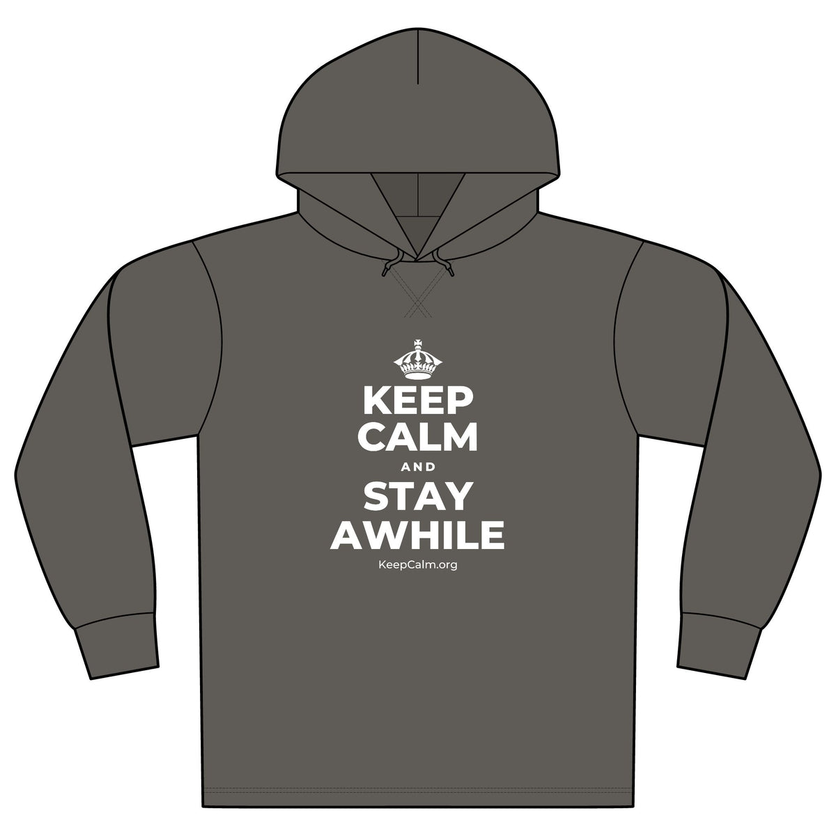 KEEP CALM AND STAY AWHILE Organic Hoodie Tee