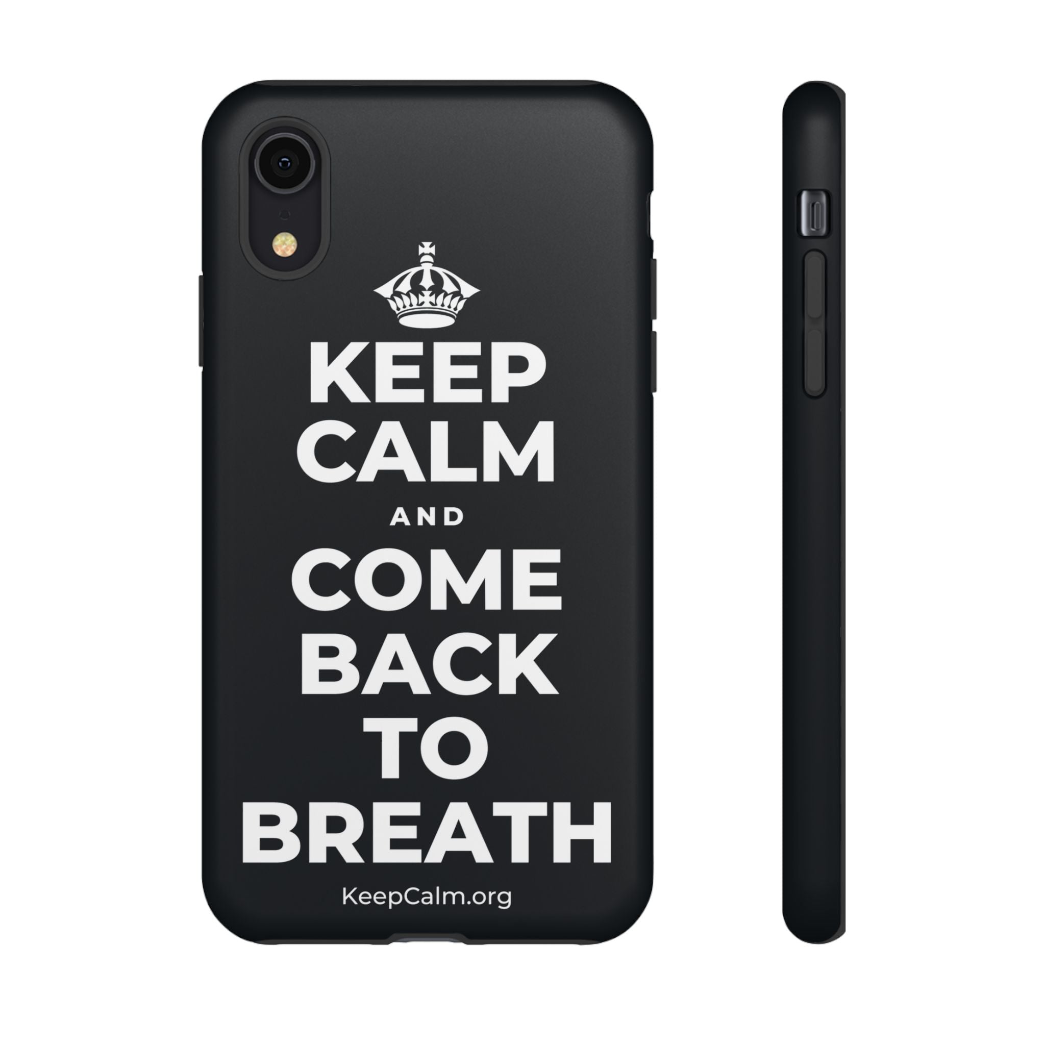 KEEP CALM AND COME BACK TO BREATH Phone Case (Dark)
