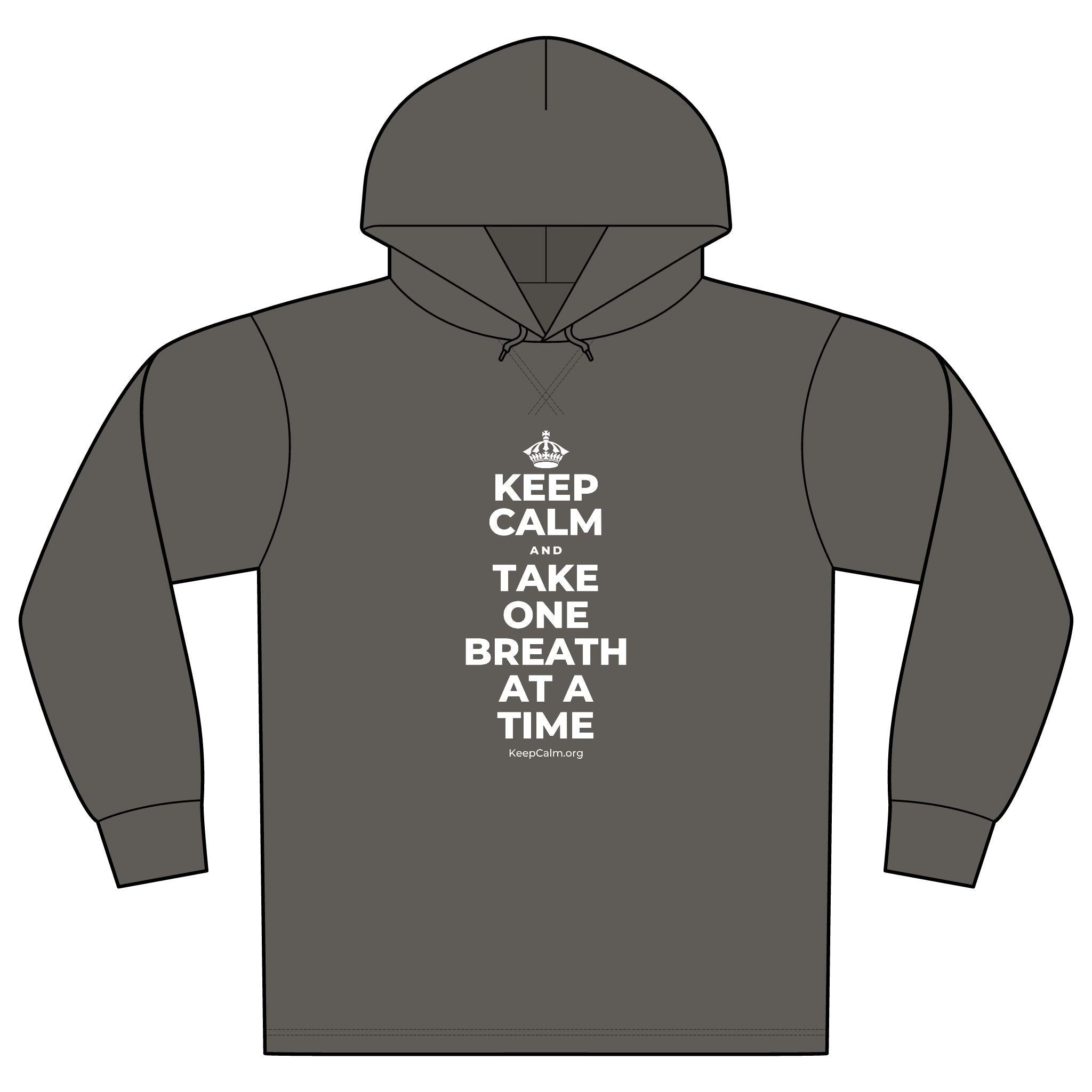 KEEP CALM AND TAKE ONE BREATH AT A TIME Organic Hoodie Tee