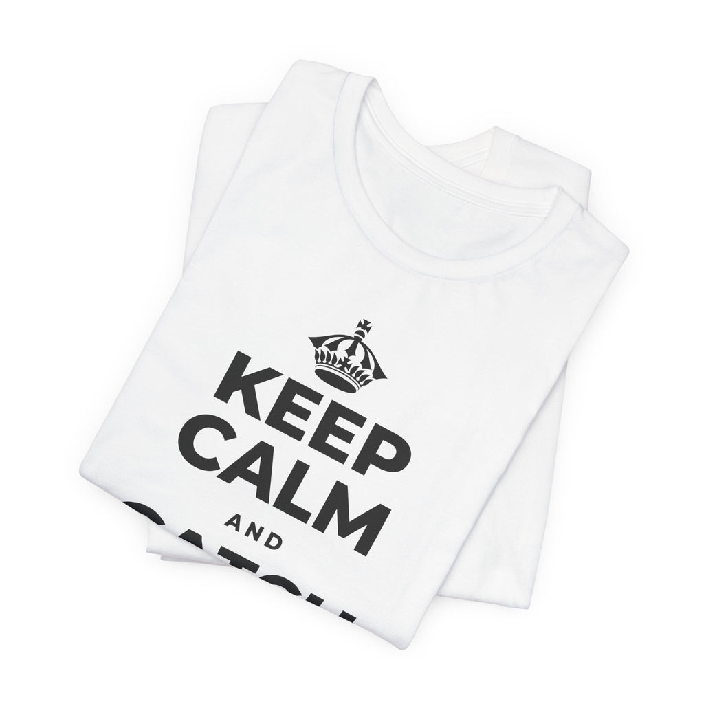 KEEP CALM AND CATCH A SEA BREEZE T-Shirt (White–Asphalt)