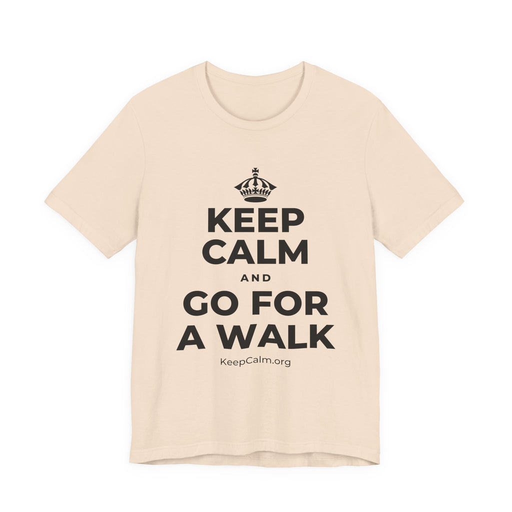 KEEP CALM AND GO FOR A WALK T-Shirt (Soft Cream–Heather Mauve)