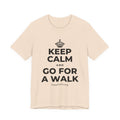 KEEP CALM AND GO FOR A WALK T-Shirt (Soft Cream–Heather Mauve)