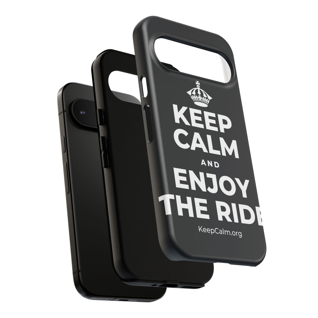 KEEP CALM AND ENJOY THE RIDE Phone Case (Dark)