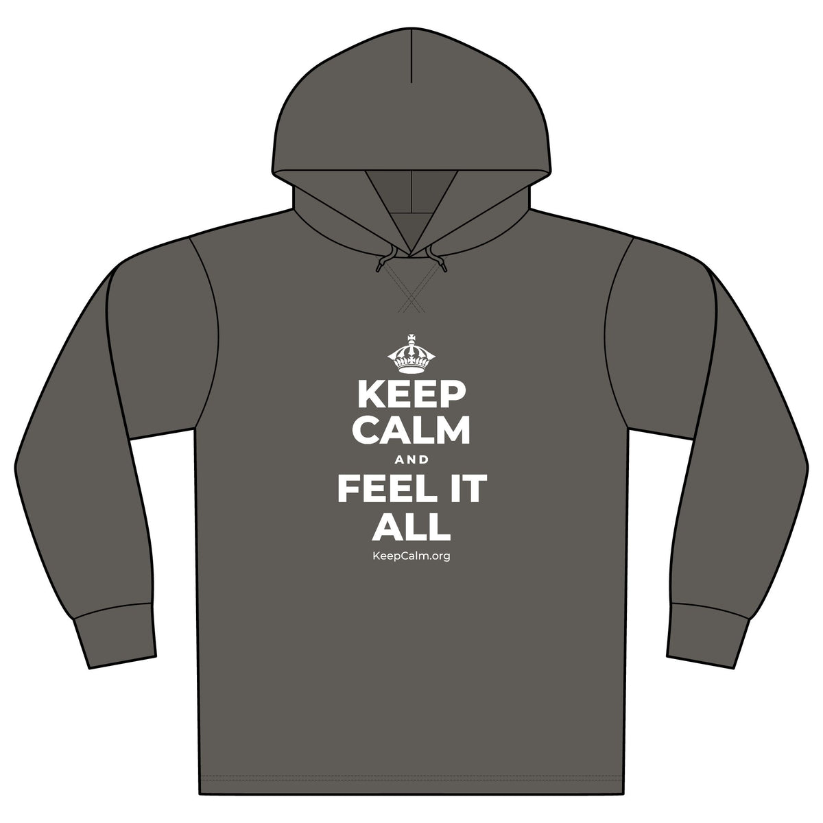 KEEP CALM AND FEEL IT ALL Organic Hoodie Tee