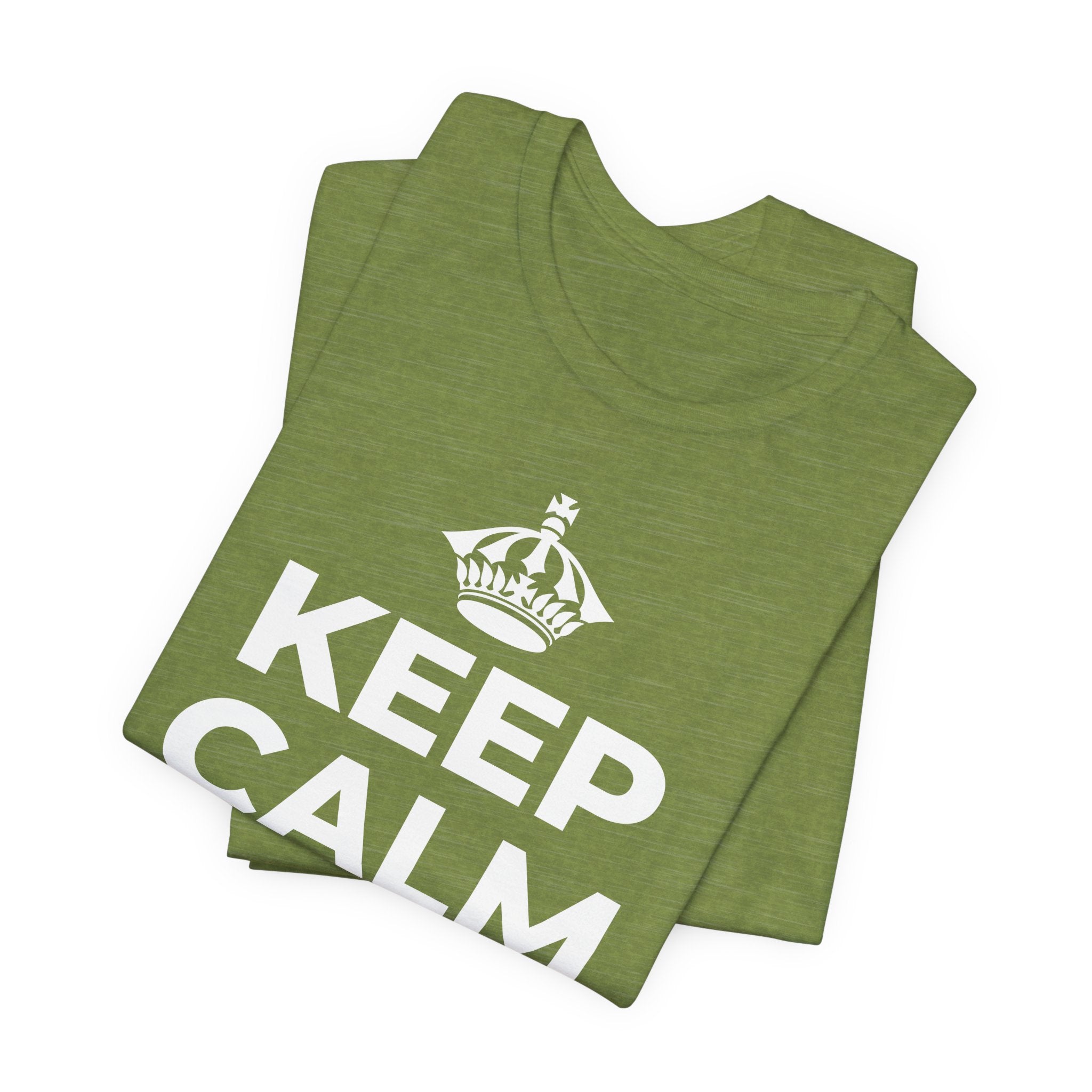 KEEP CALM AND เดินทีละก้าว T-Shirt (Baby Blue–Silver)