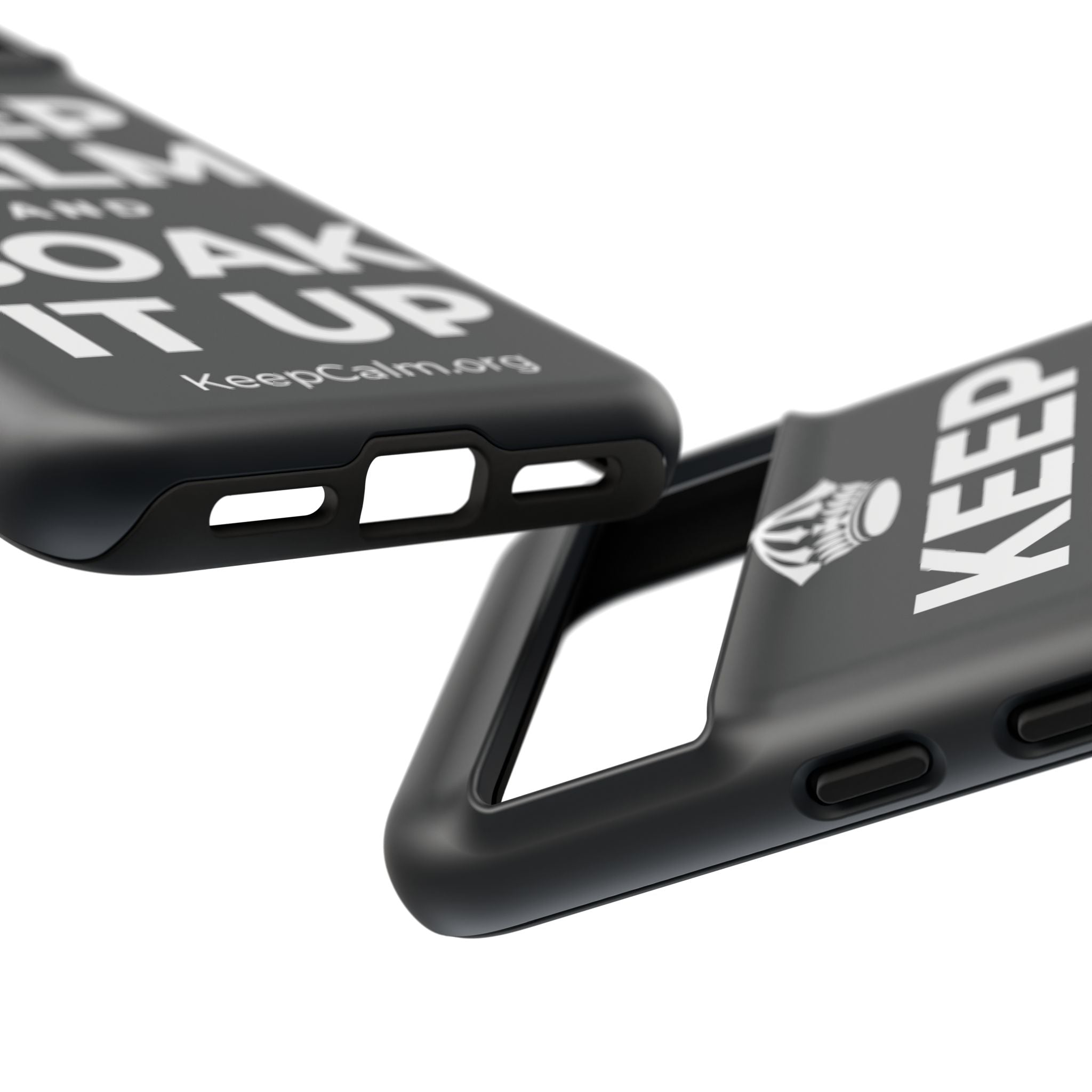 KEEP CALM AND SOAK IT UP Phone Case (Dark)