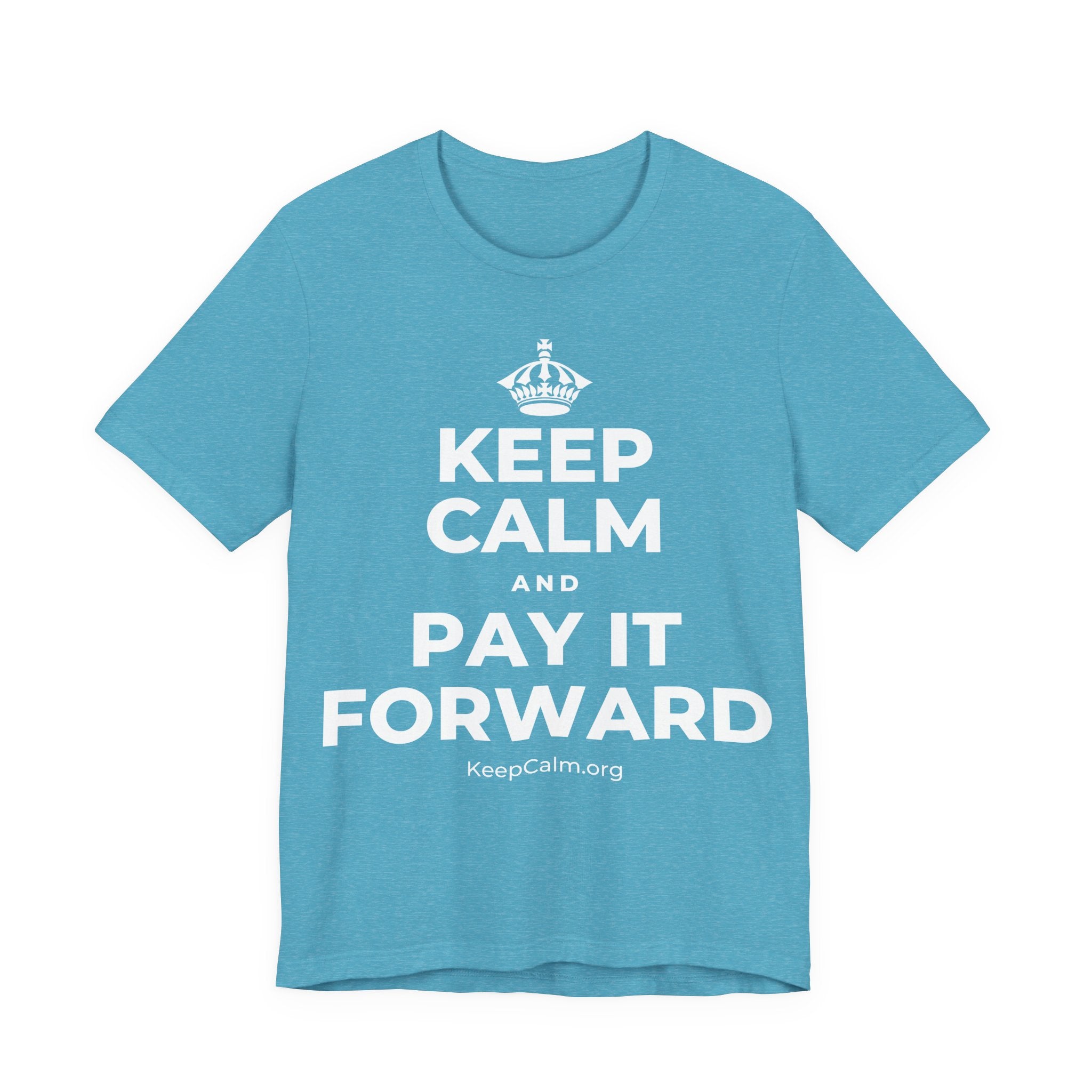 KEEP CALM AND PAY IT FORWARD T-Shirt (Soft Cream–Heather Mauve)