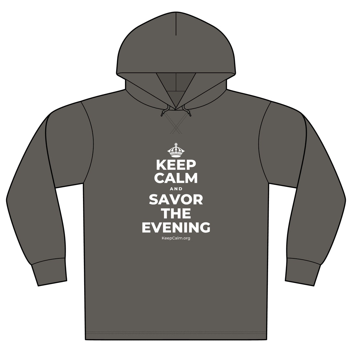 KEEP CALM AND SAVOR THE EVENING Organic Hoodie Tee