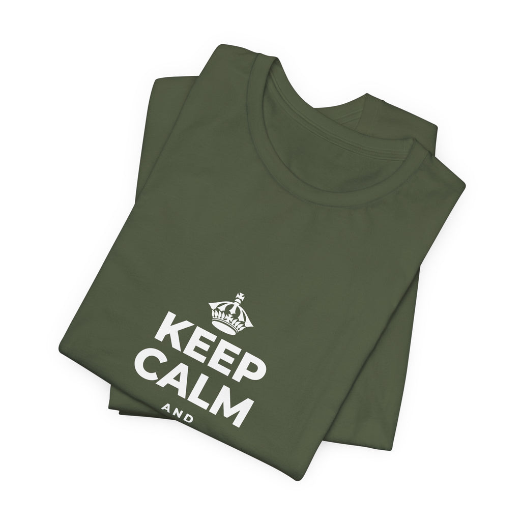 KEEP CALM AND CHASE THE MOONLIGHT T-Shirt (Military Green–Autumn)