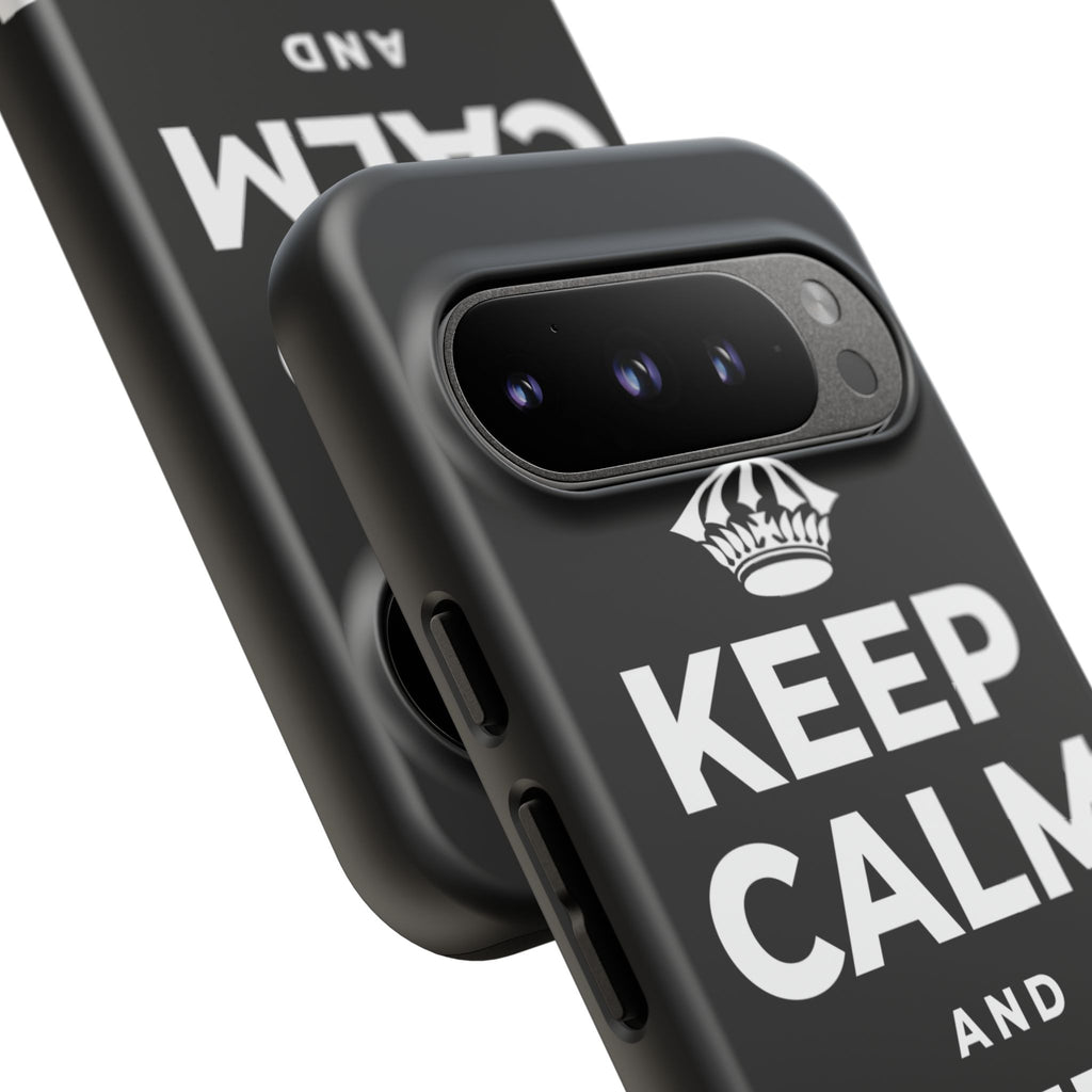 KEEP CALM AND COFFEE FIRST Phone Case