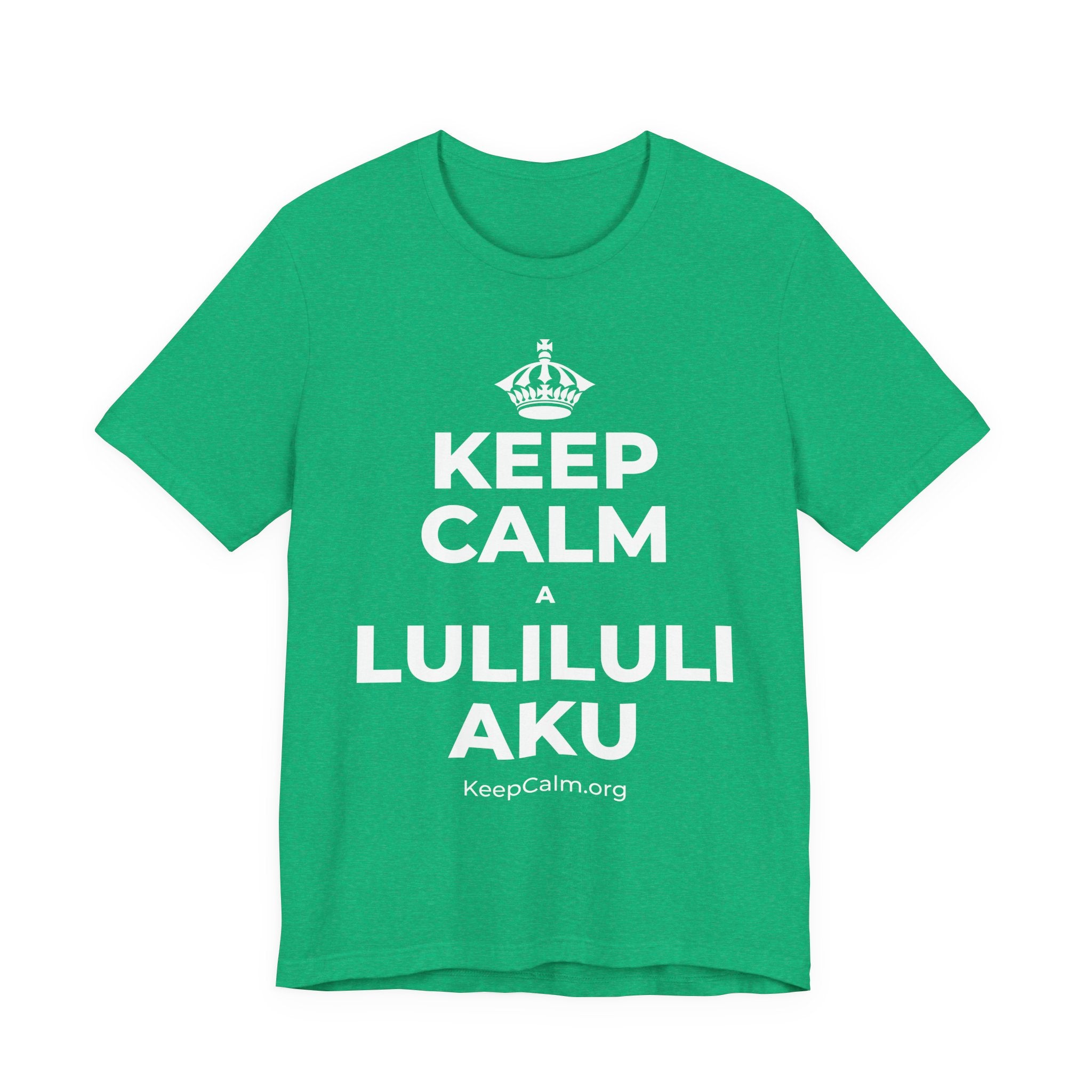 KEEP CALM A LULILULI AKU T-Shirt (Baby Blue–Silver)