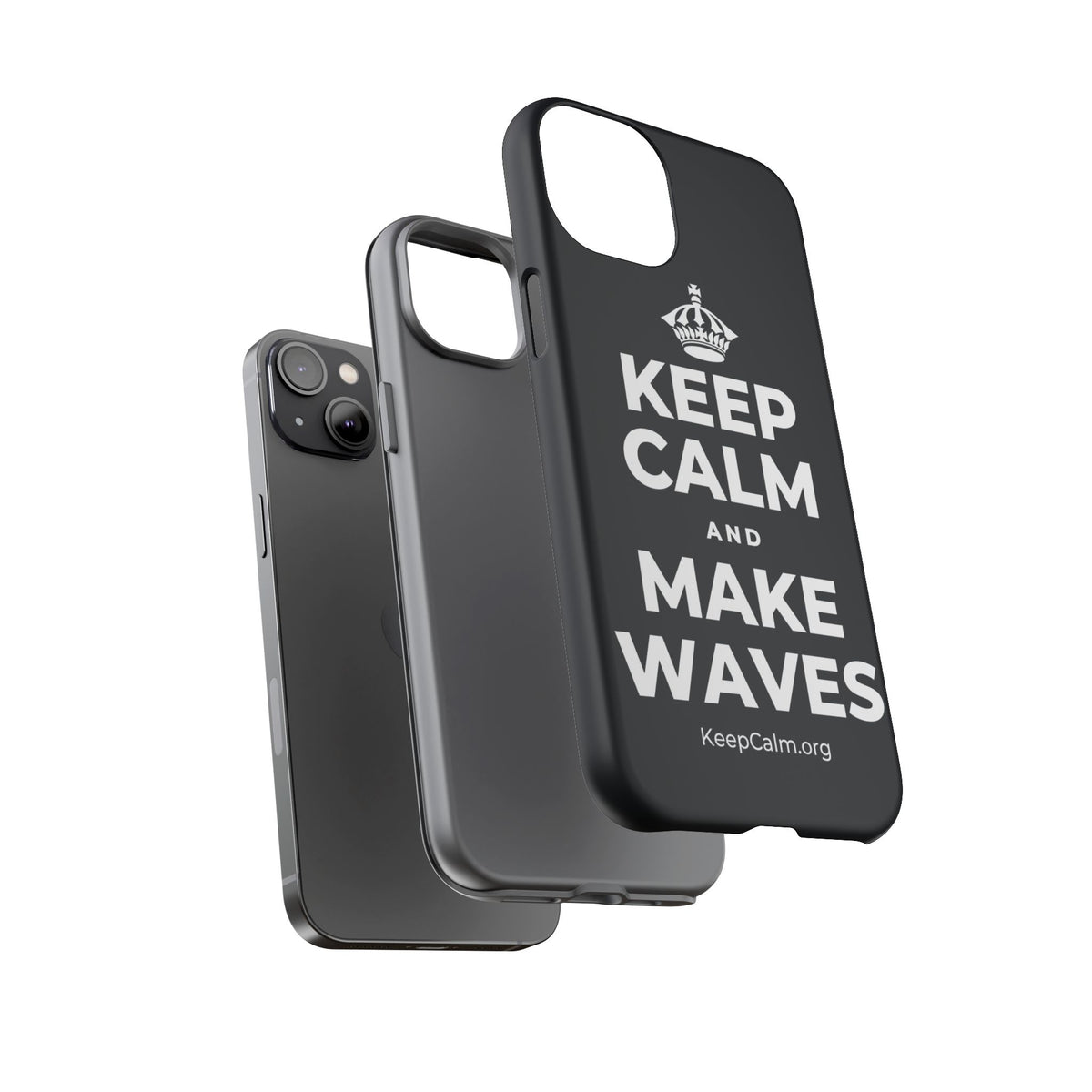 KEEP CALM AND MAKE WAVES Phone Case (Dark)