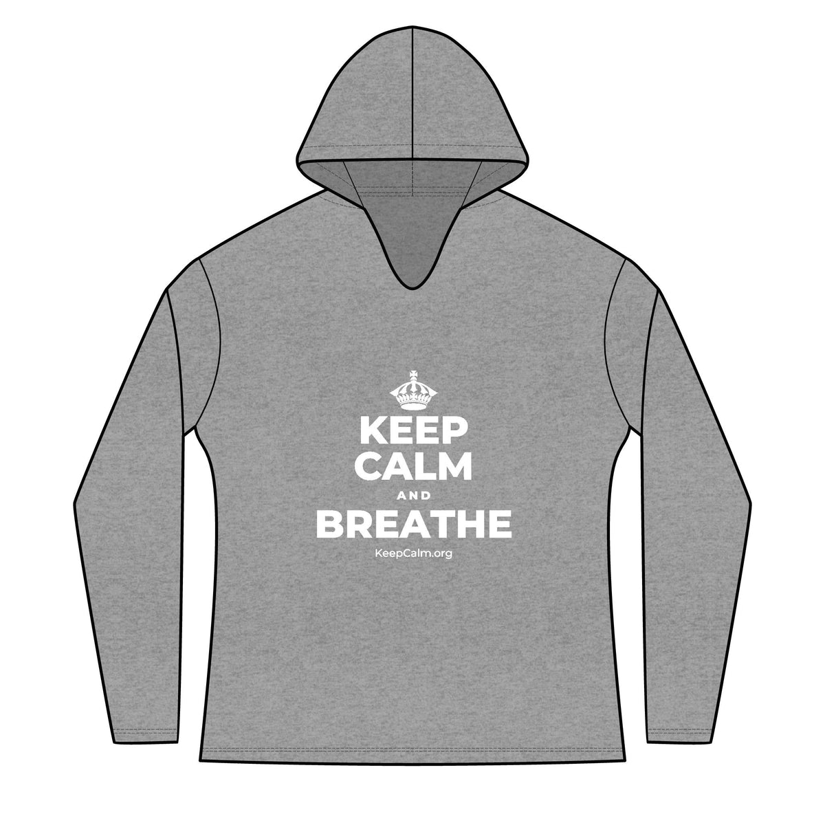 KEEP CALM AND BREATHE Women's Long Sleeve Hoodie