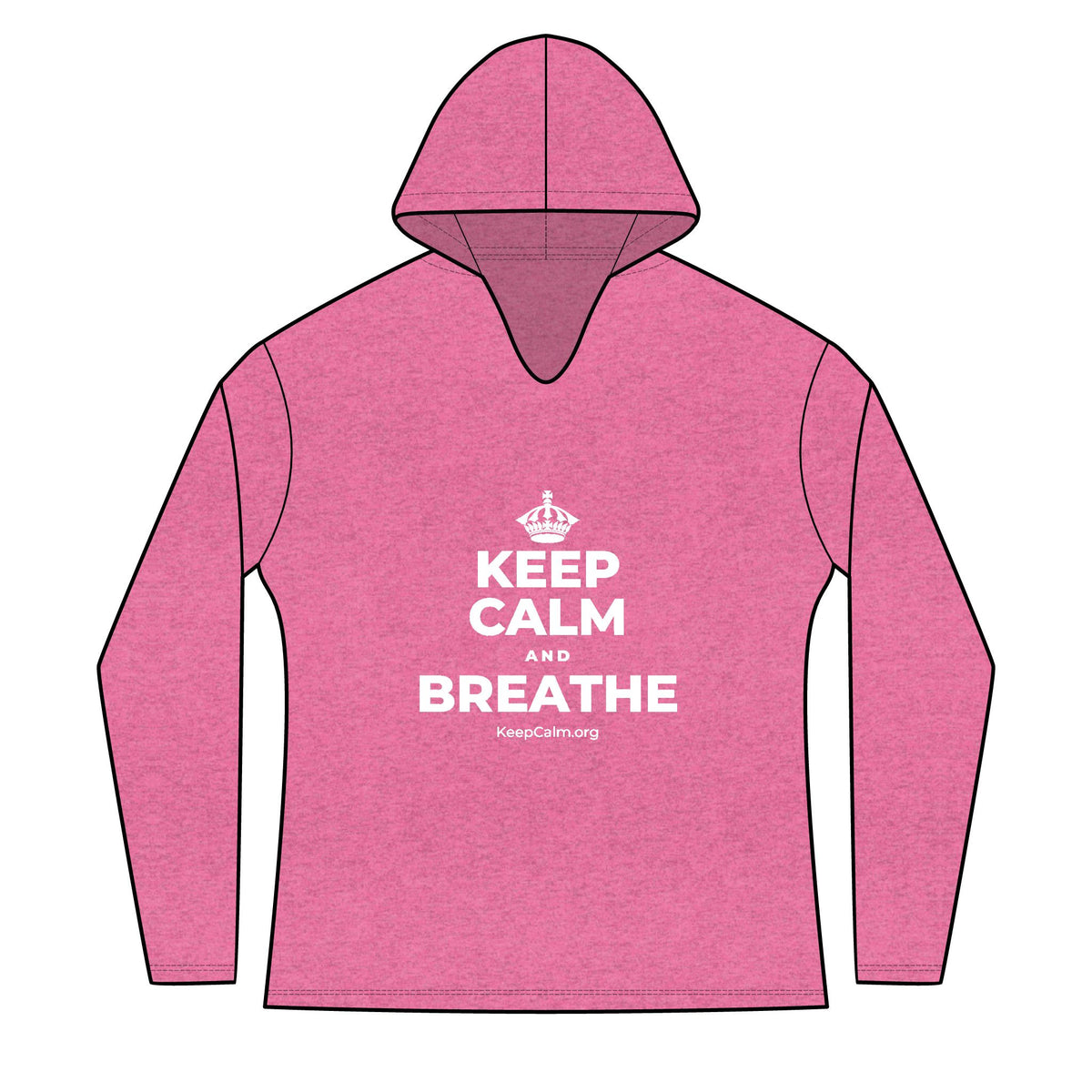 KEEP CALM AND BREATHE Women's Long Sleeve Hoodie