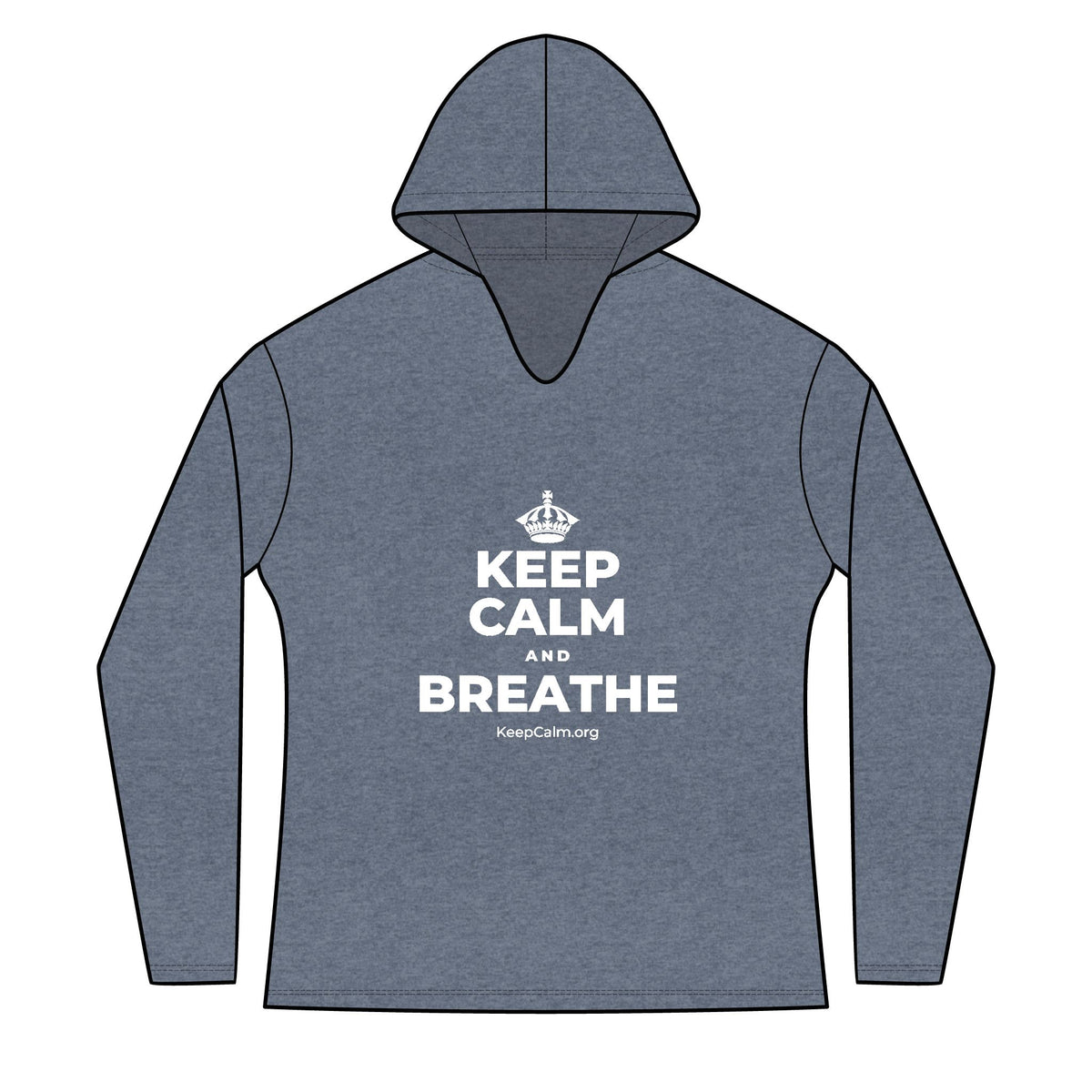 KEEP CALM AND BREATHE Women's Long Sleeve Hoodie