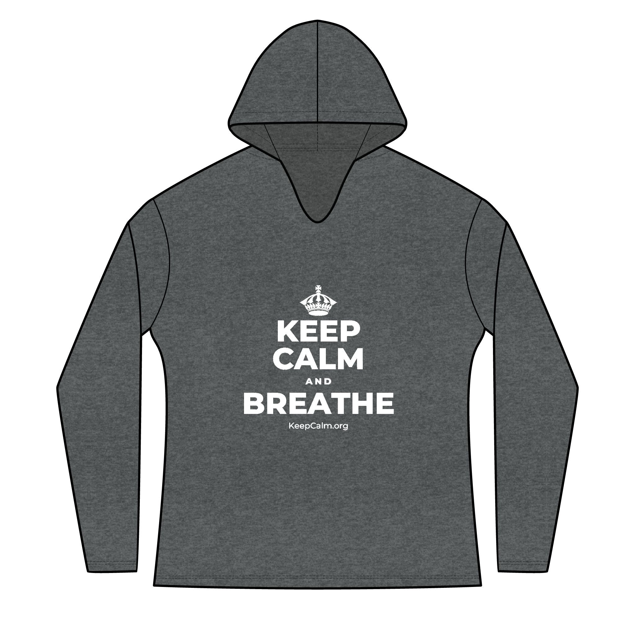 KEEP CALM AND BREATHE Women's Long Sleeve Hoodie