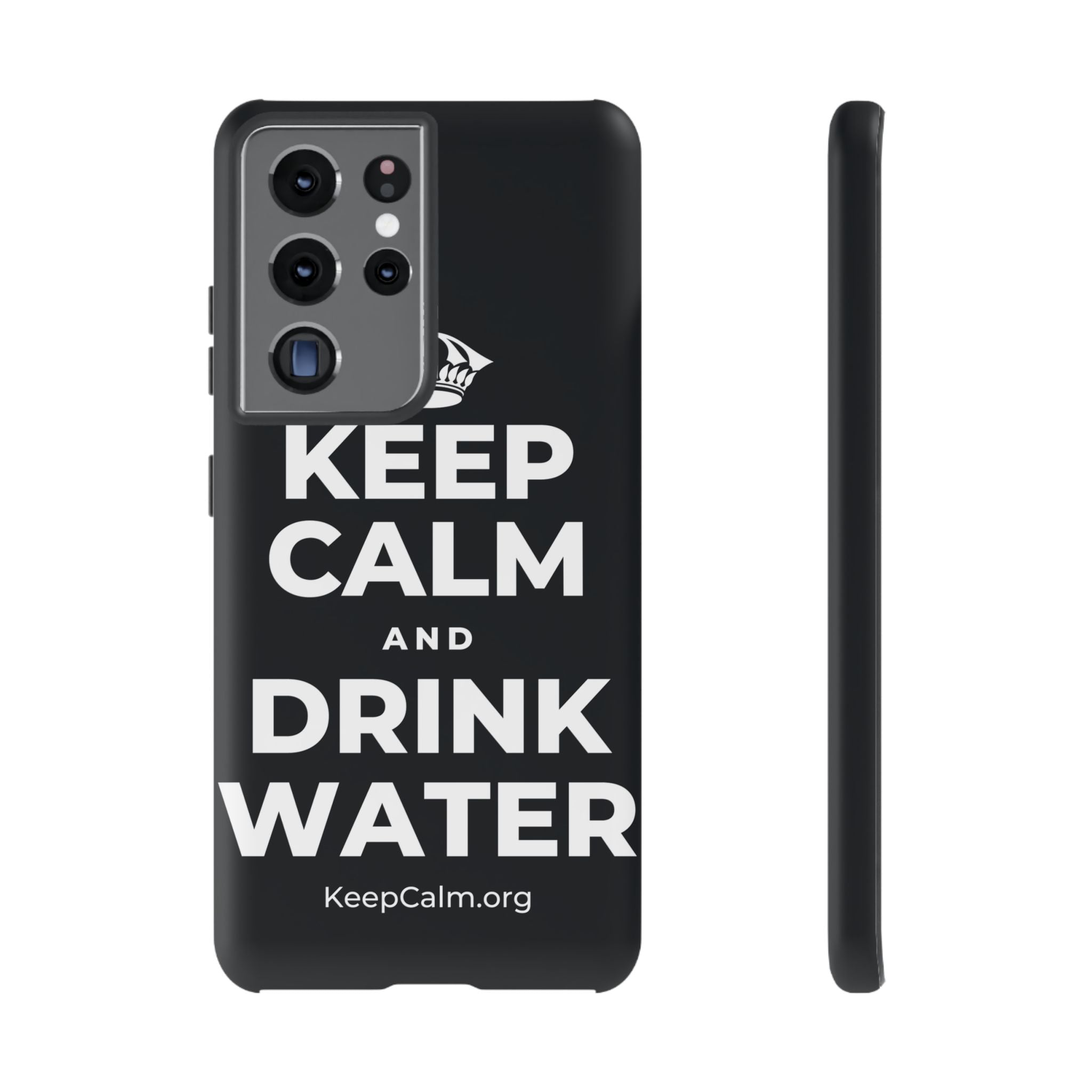KEEP CALM AND DRINK WATER Phone Case (Dark)