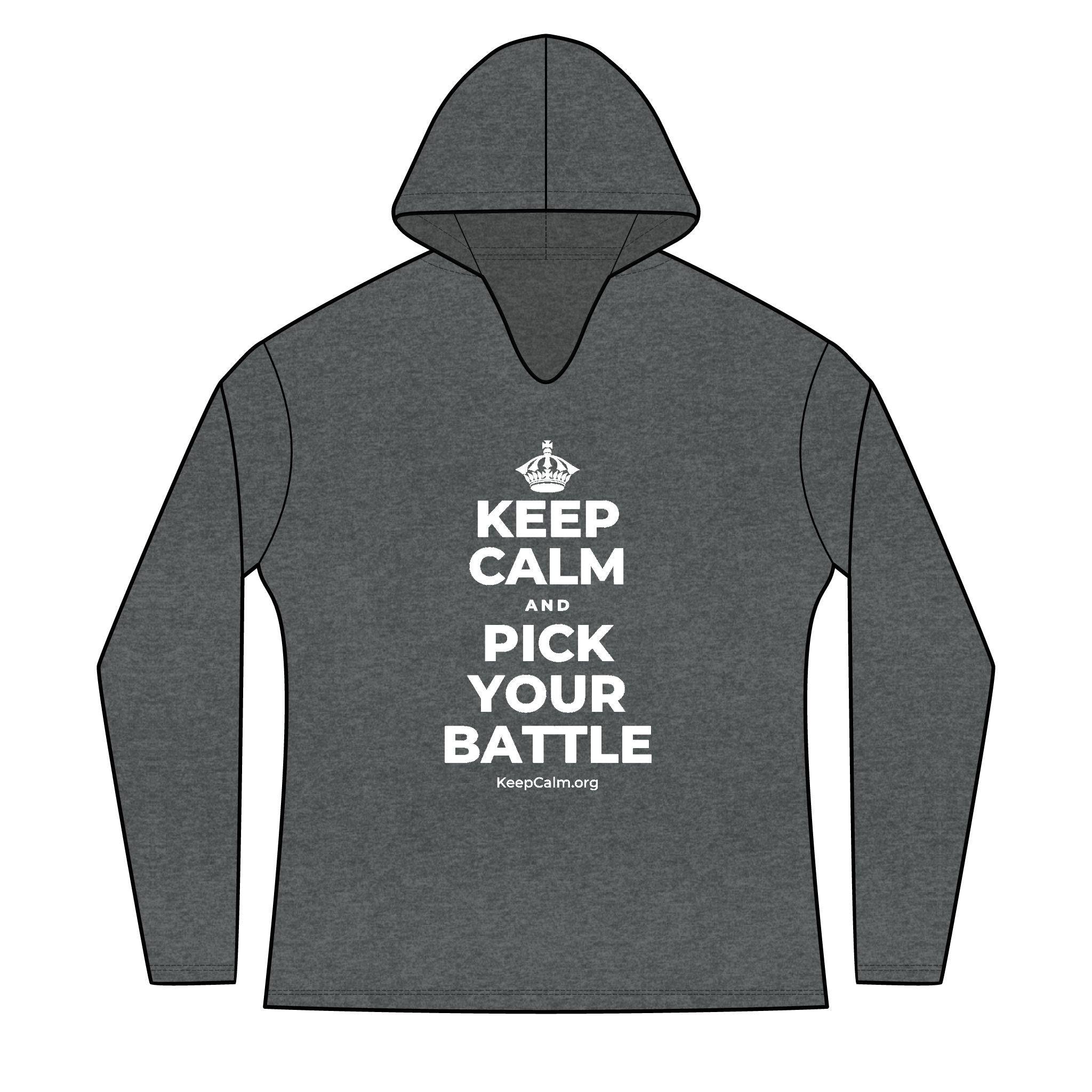 KEEP CALM AND PICK YOUR BATTLE Women's Long Sleeve Hoodie