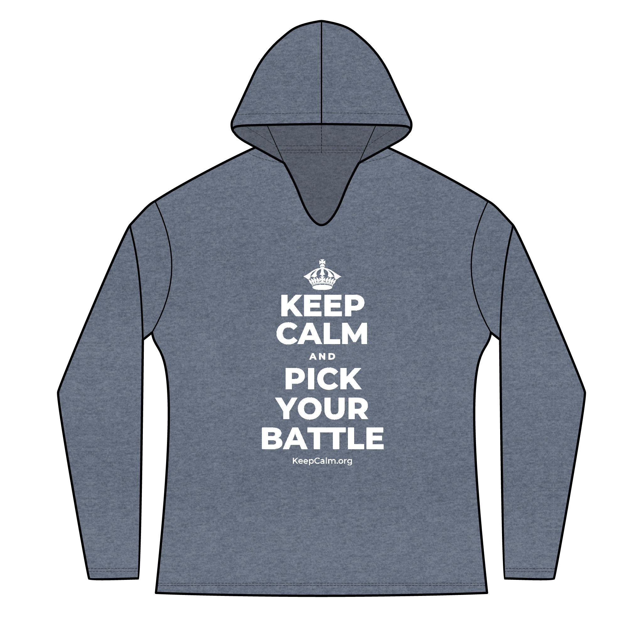 KEEP CALM AND PICK YOUR BATTLE Women's Long Sleeve Hoodie