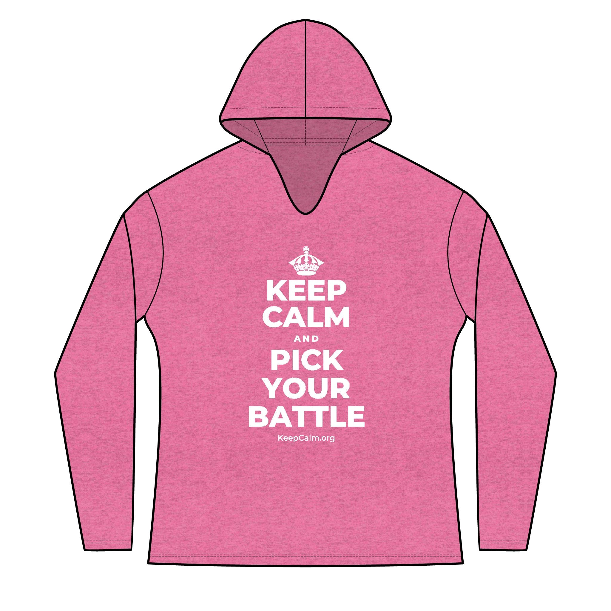 KEEP CALM AND PICK YOUR BATTLE Women's Long Sleeve Hoodie