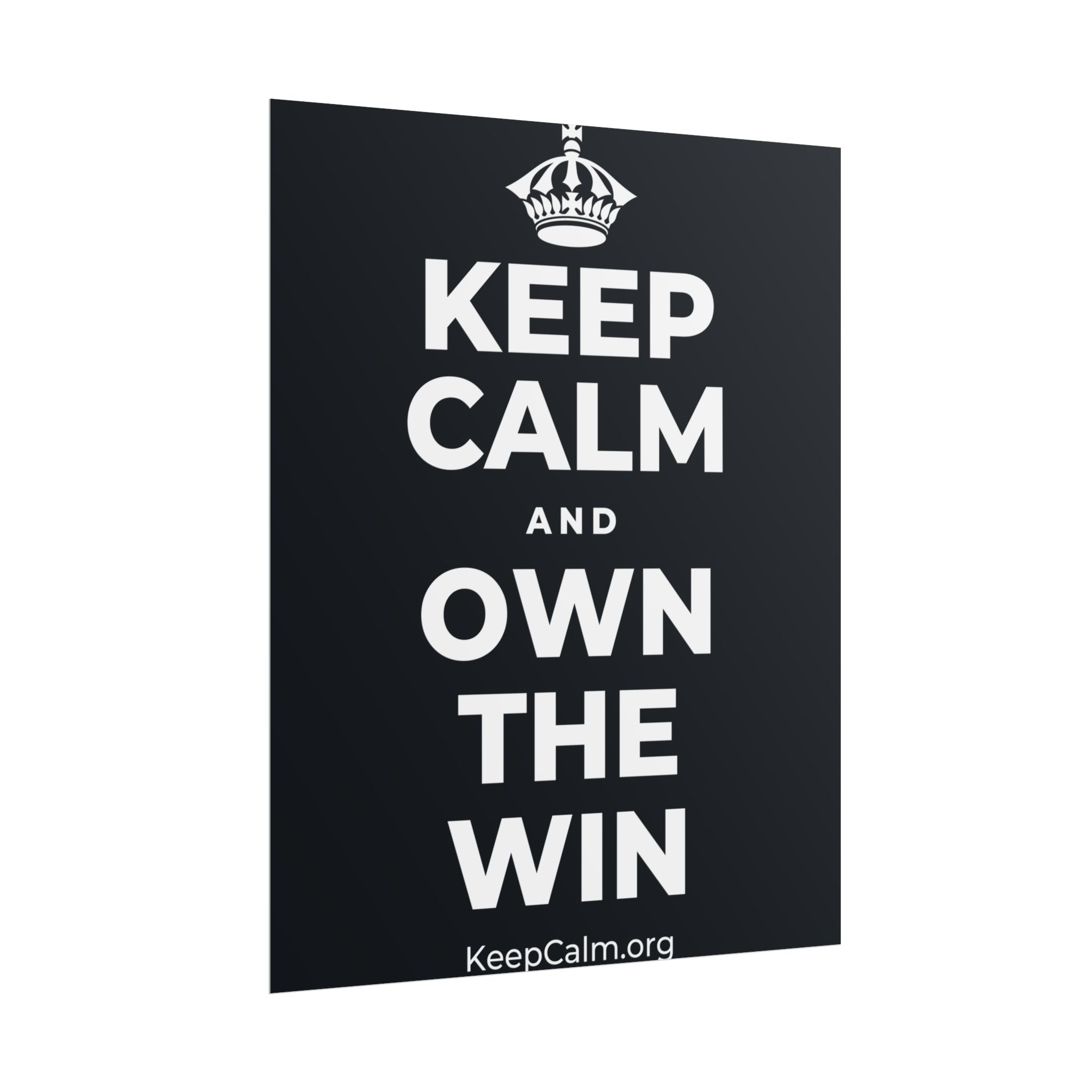 KEEP CALM AND OWN THE WIN Poster (Dark)