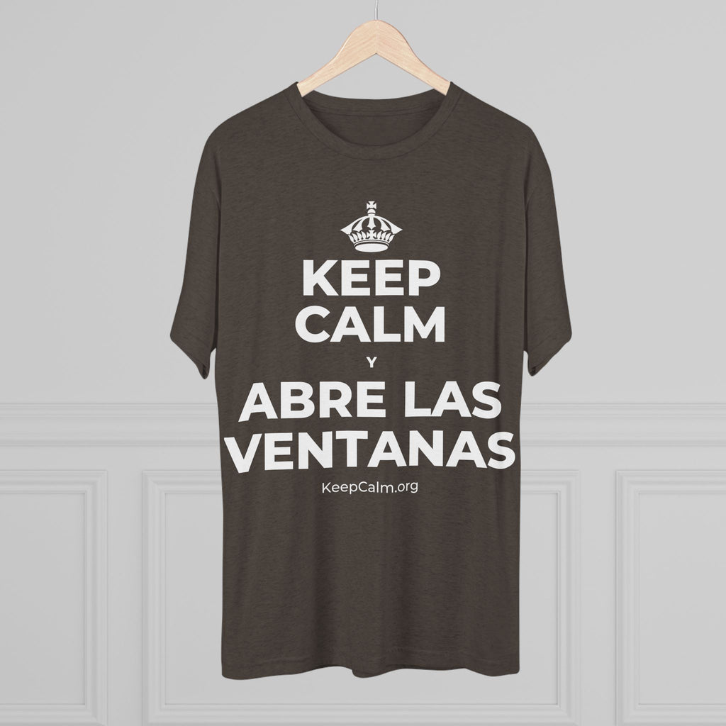KEEP CALM Y ABRE LAS VENTANAS Tri-Blend Tee