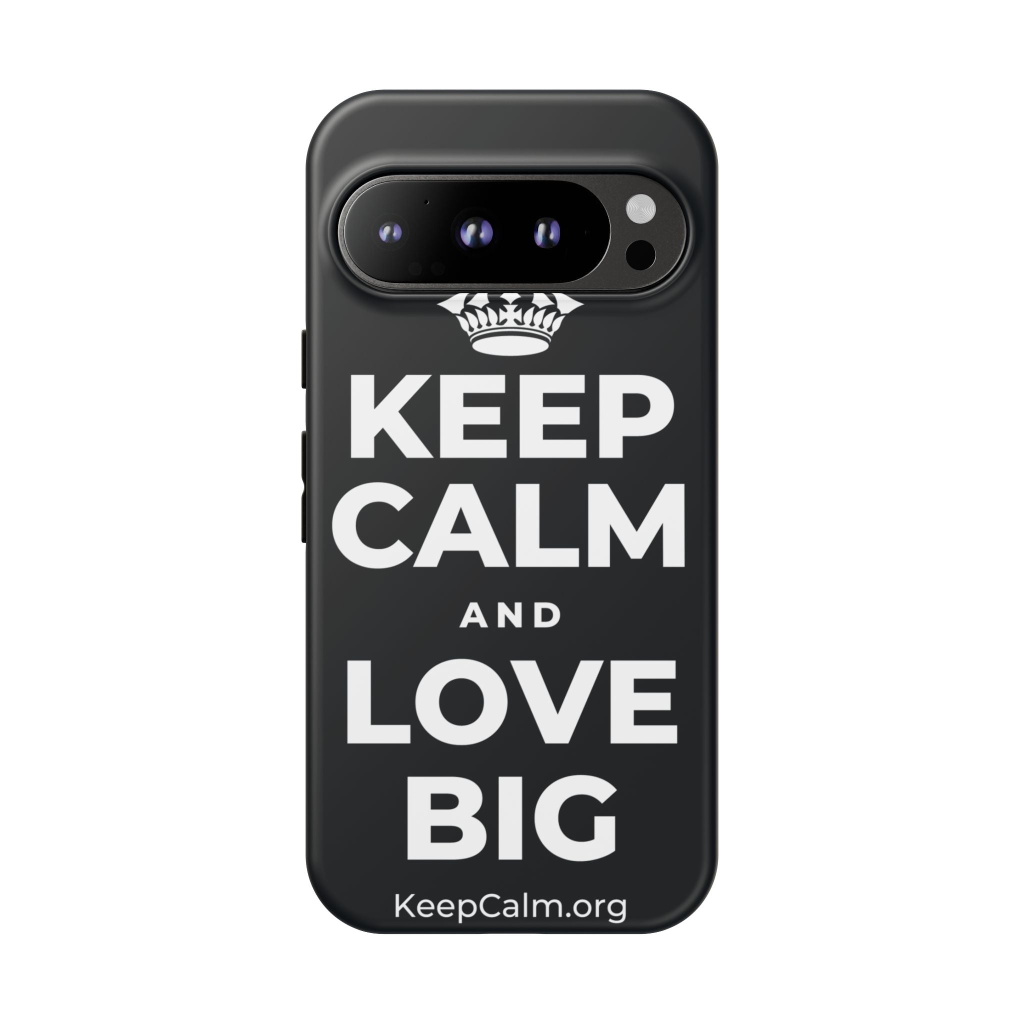 KEEP CALM AND LOVE BIG Phone Case (Dark)