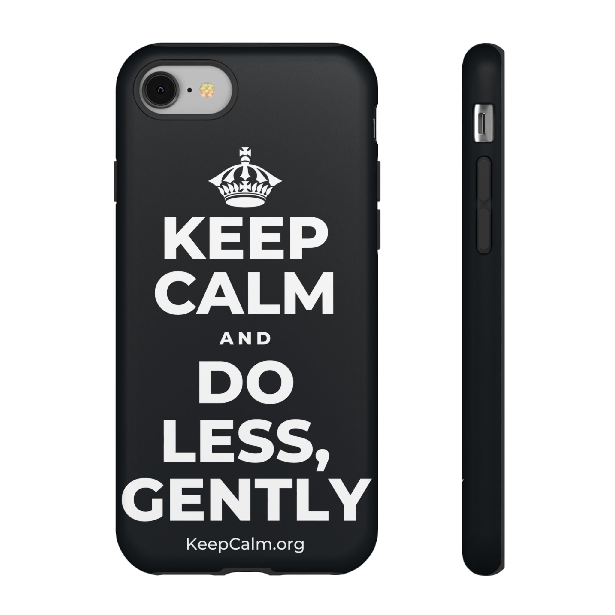 KEEP CALM AND DO LESS, GENTLY Phone Case (Dark)
