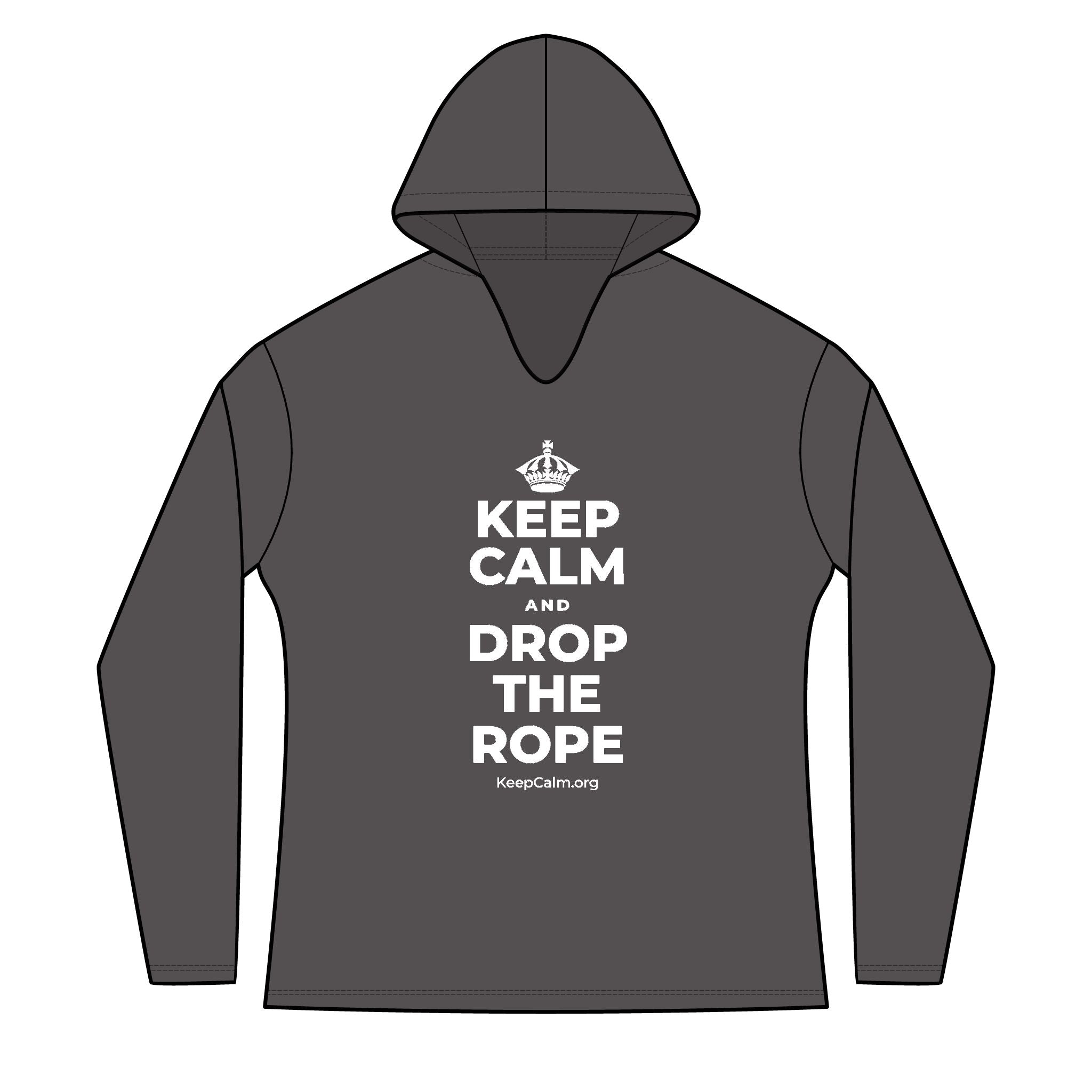 KEEP CALM AND DROP THE ROPE Women's Long Sleeve Hoodie