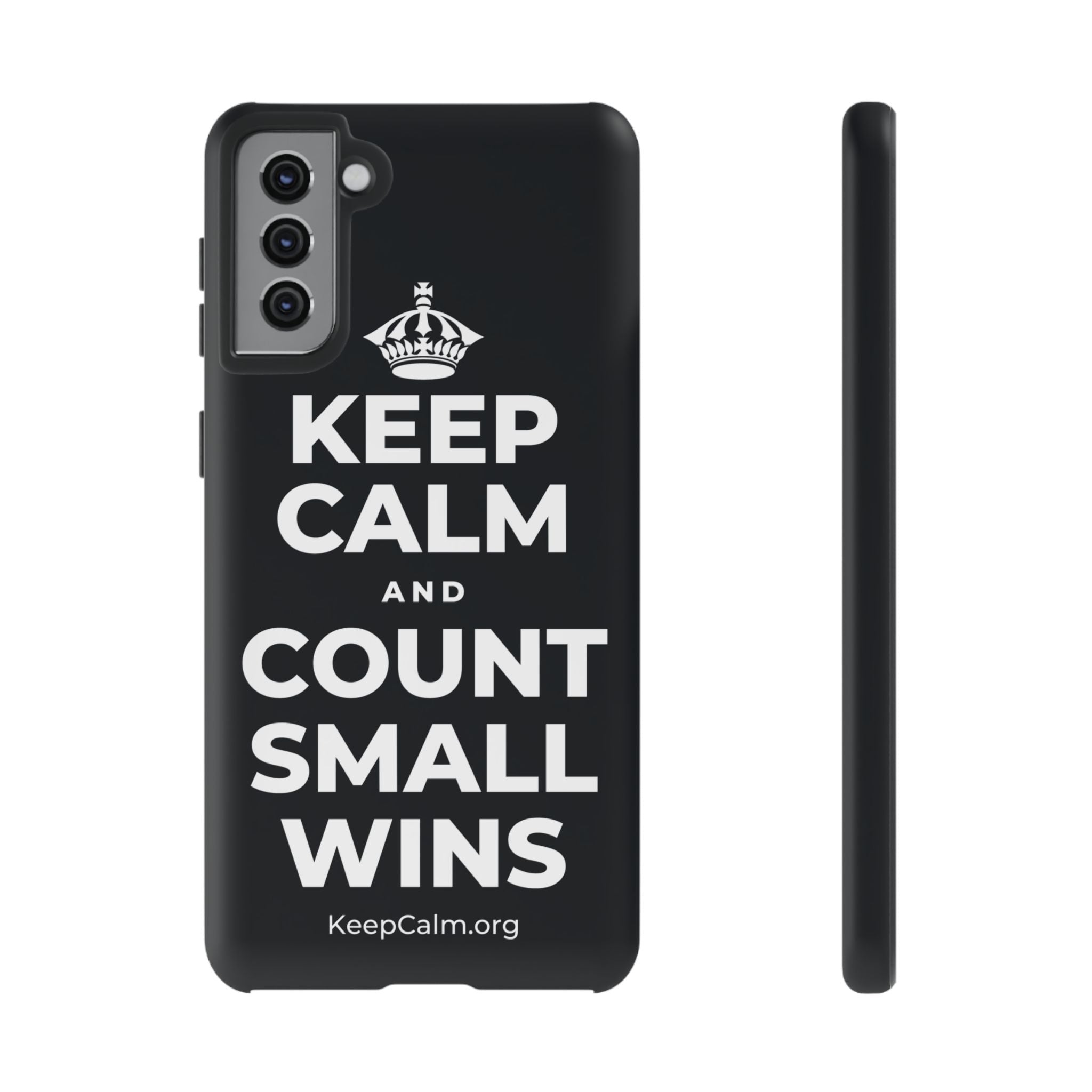 KEEP CALM AND COUNT SMALL WINS Phone Case (Dark)