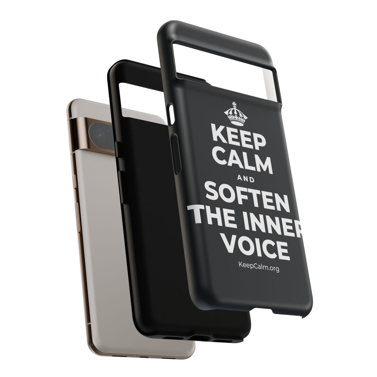 KEEP CALM AND SOFTEN THE INNER VOICE Phone Case (Dark)