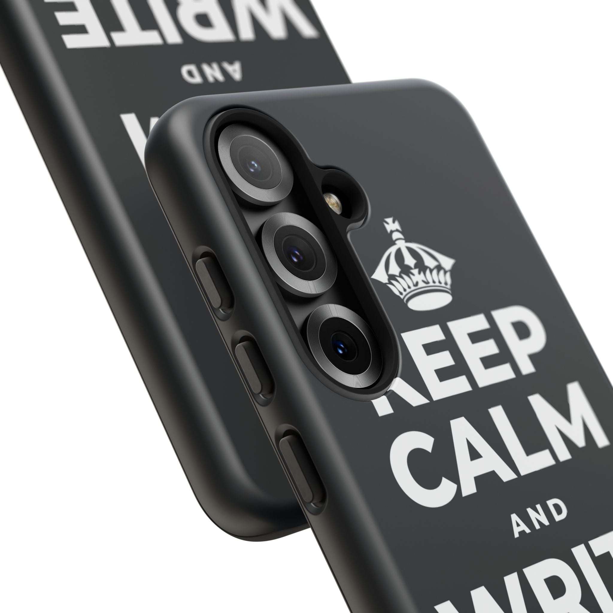 KEEP CALM AND WRITE IT DOWN Phone Case (Dark)