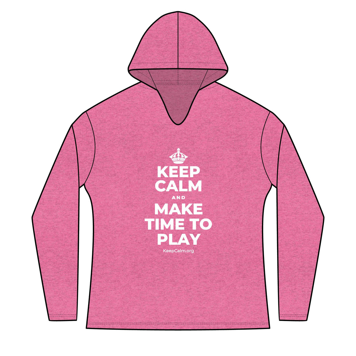 KEEP CALM AND MAKE TIME TO PLAY Women's Long Sleeve Hoodie