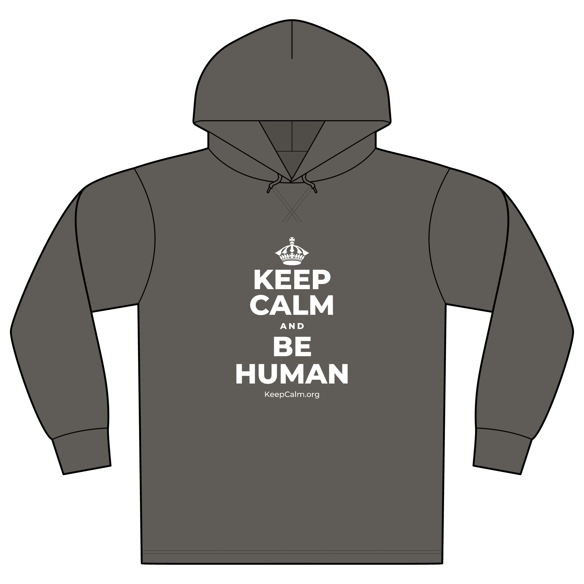 KEEP CALM AND BE HUMAN Organic Hoodie Tee