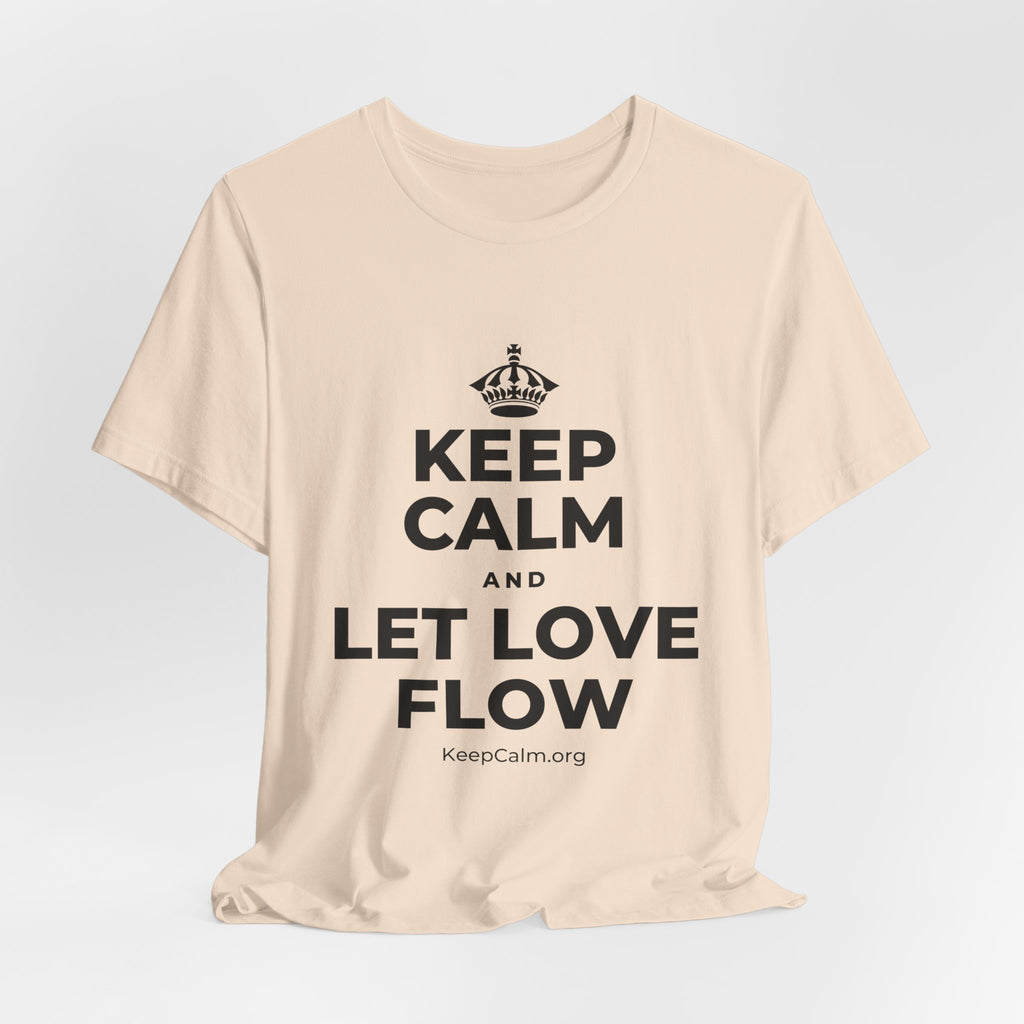 KEEP CALM AND LET LOVE FLOW T-Shirt (Soft Cream–Heather Mauve)