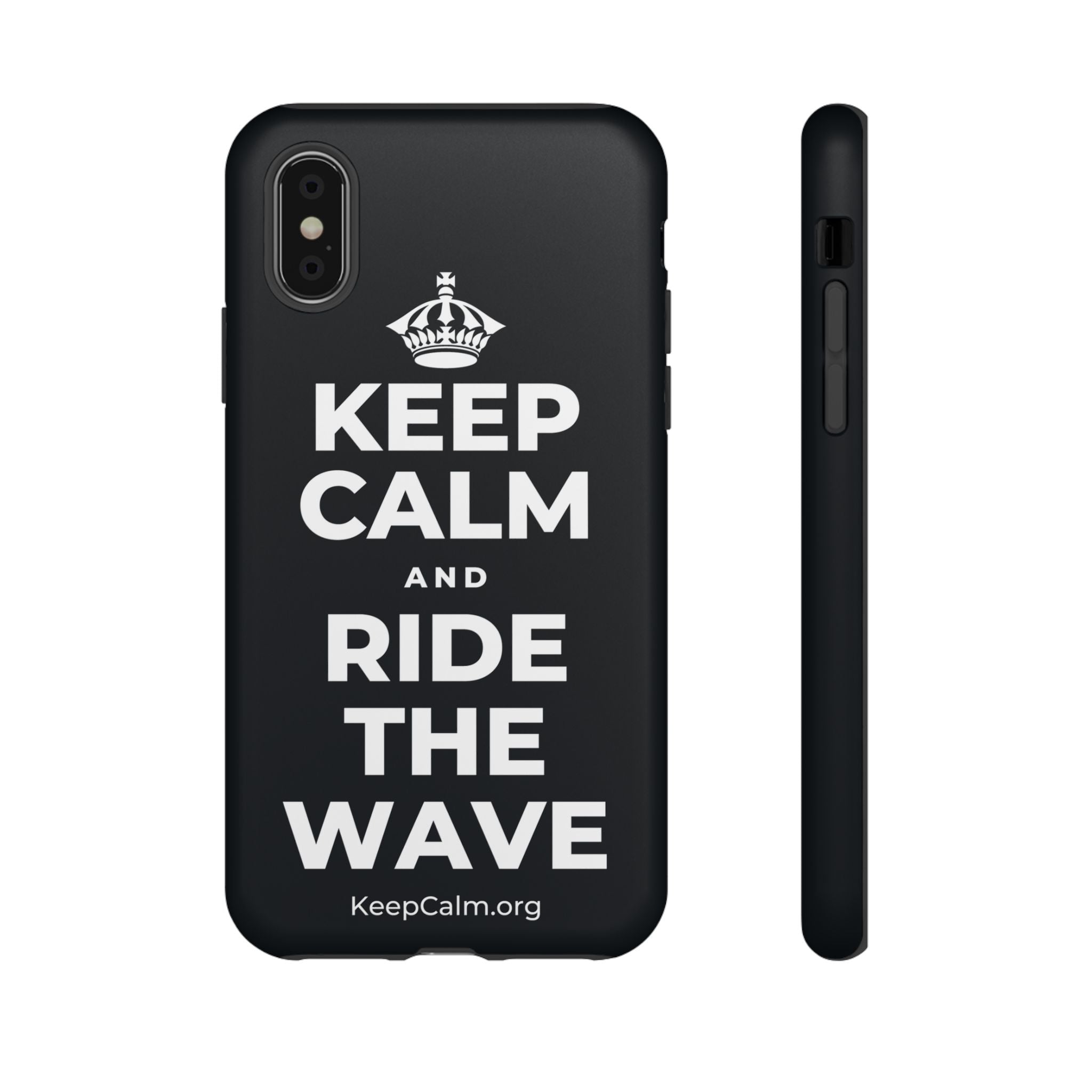 KEEP CALM AND RIDE THE WAVE Phone Case (Dark)